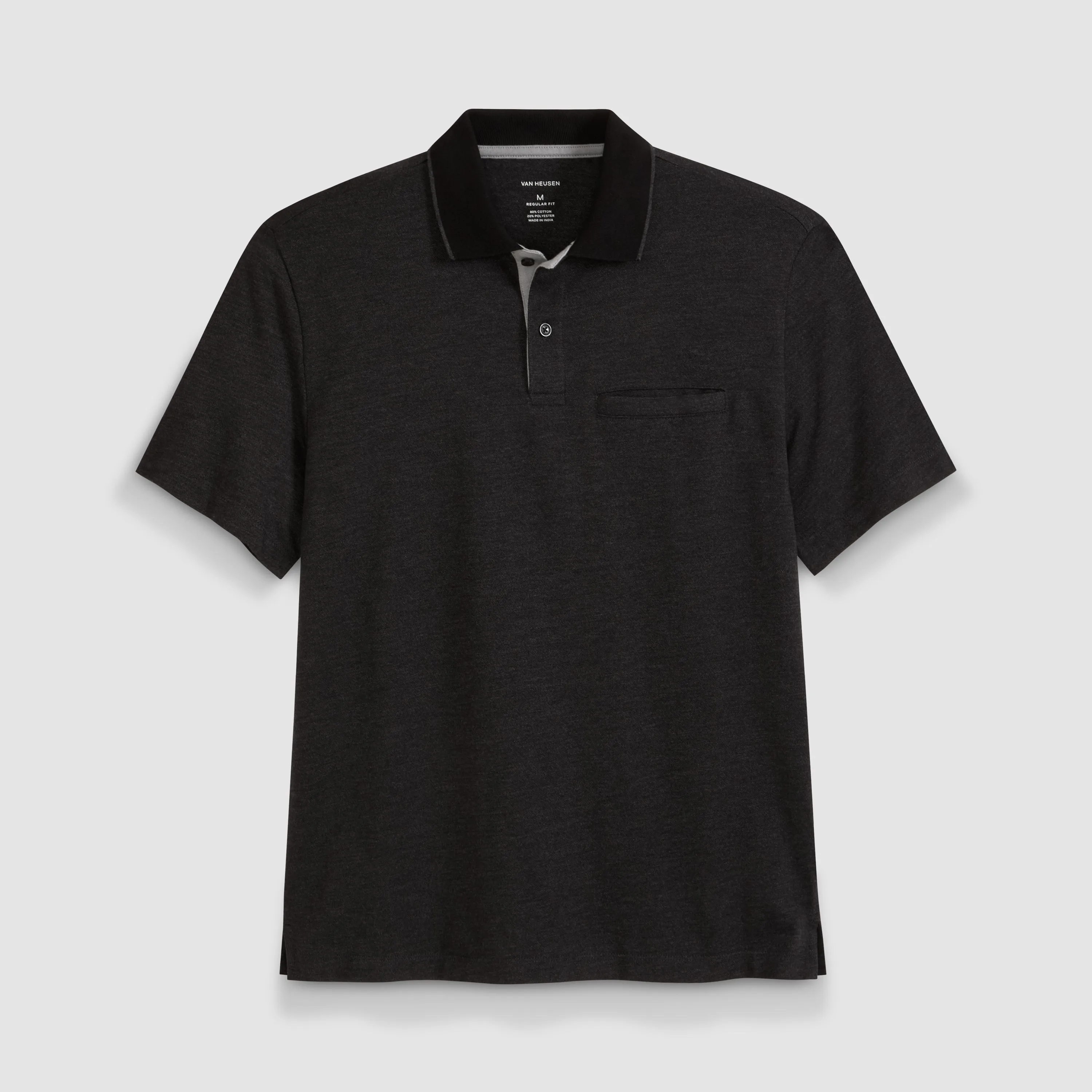 Essential Short Sleeve Birdseye Contrast Trim Welt Pocket Polo sold by Van Heusen product image thumbnail 5