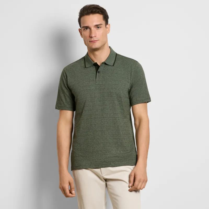 Essential Jacquard Short Sleeve Polo made by Van Heusen