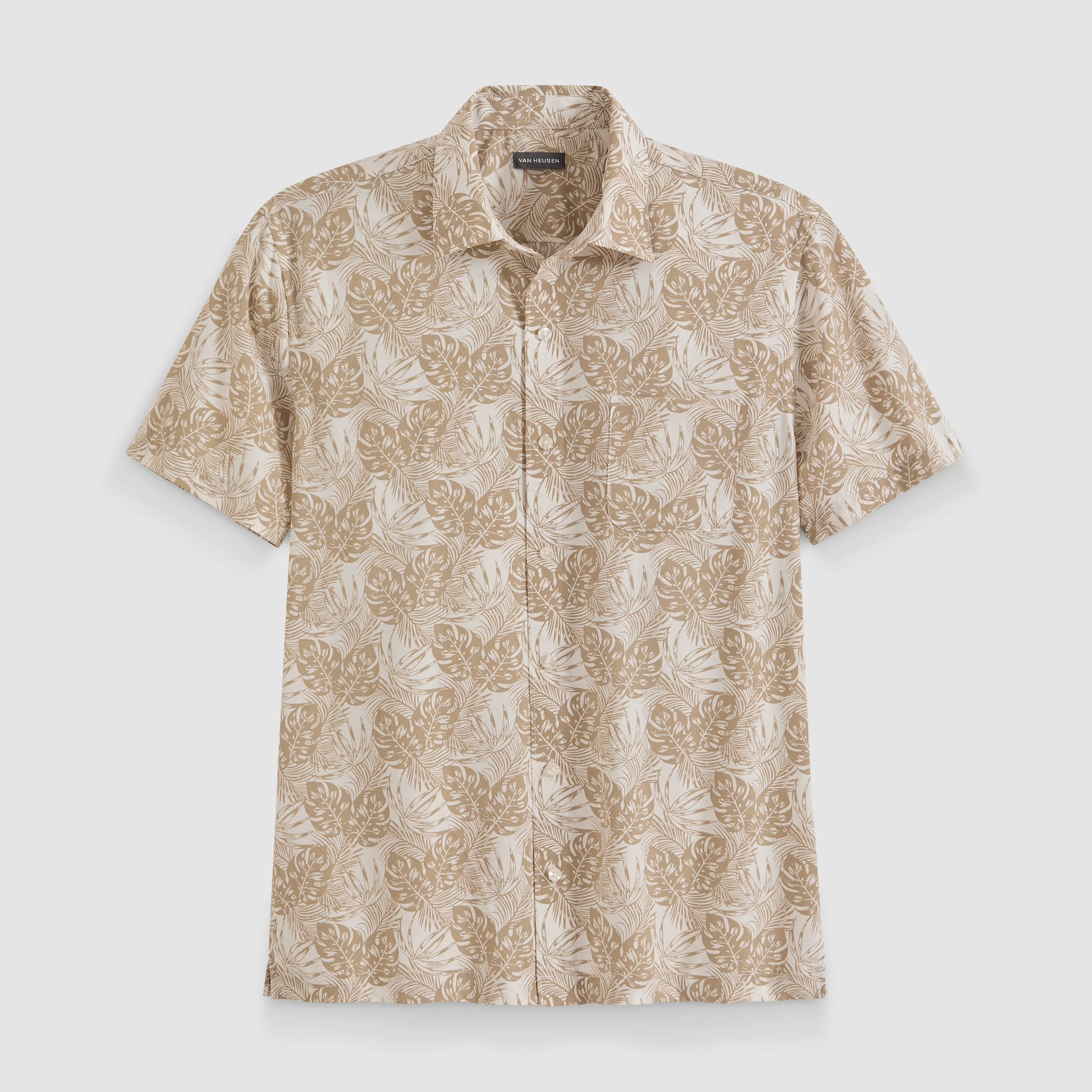 Weekend Short Sleeve Camp Mono Print Shirt sold by Van Heusen product image thumbnail 5