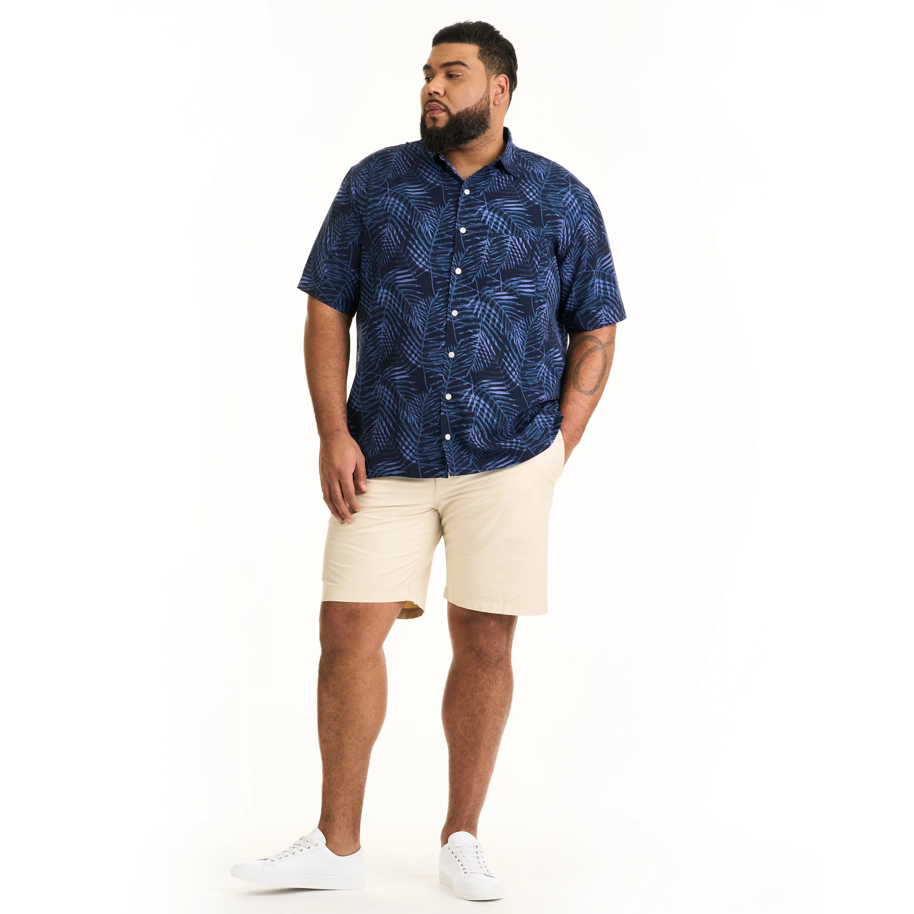 Weekend Camp Fern Print Woven Short Sleeve Shirt - Big & Tall sold by Van Heusen product image thumbnail 2