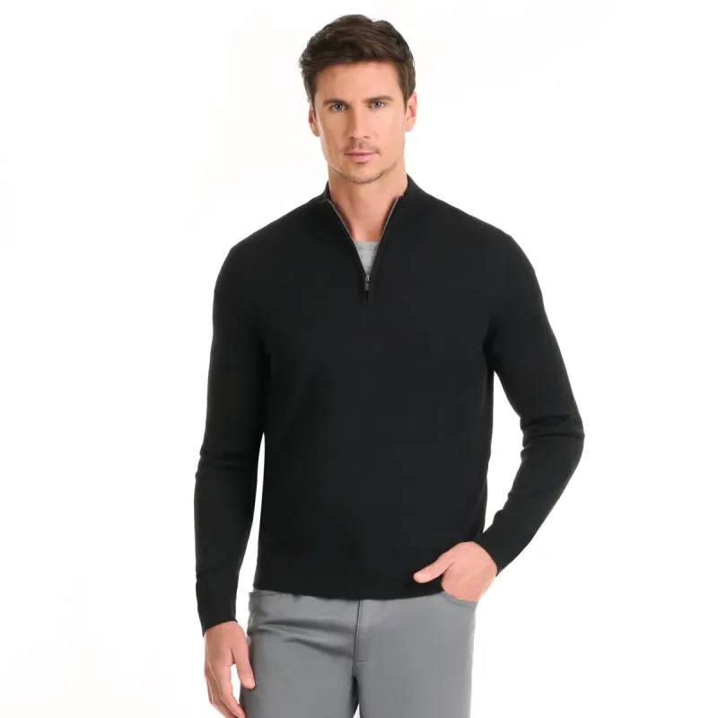 Essential Merino Quarter Zip Sweater - Regular Fit sold by Van Heusen