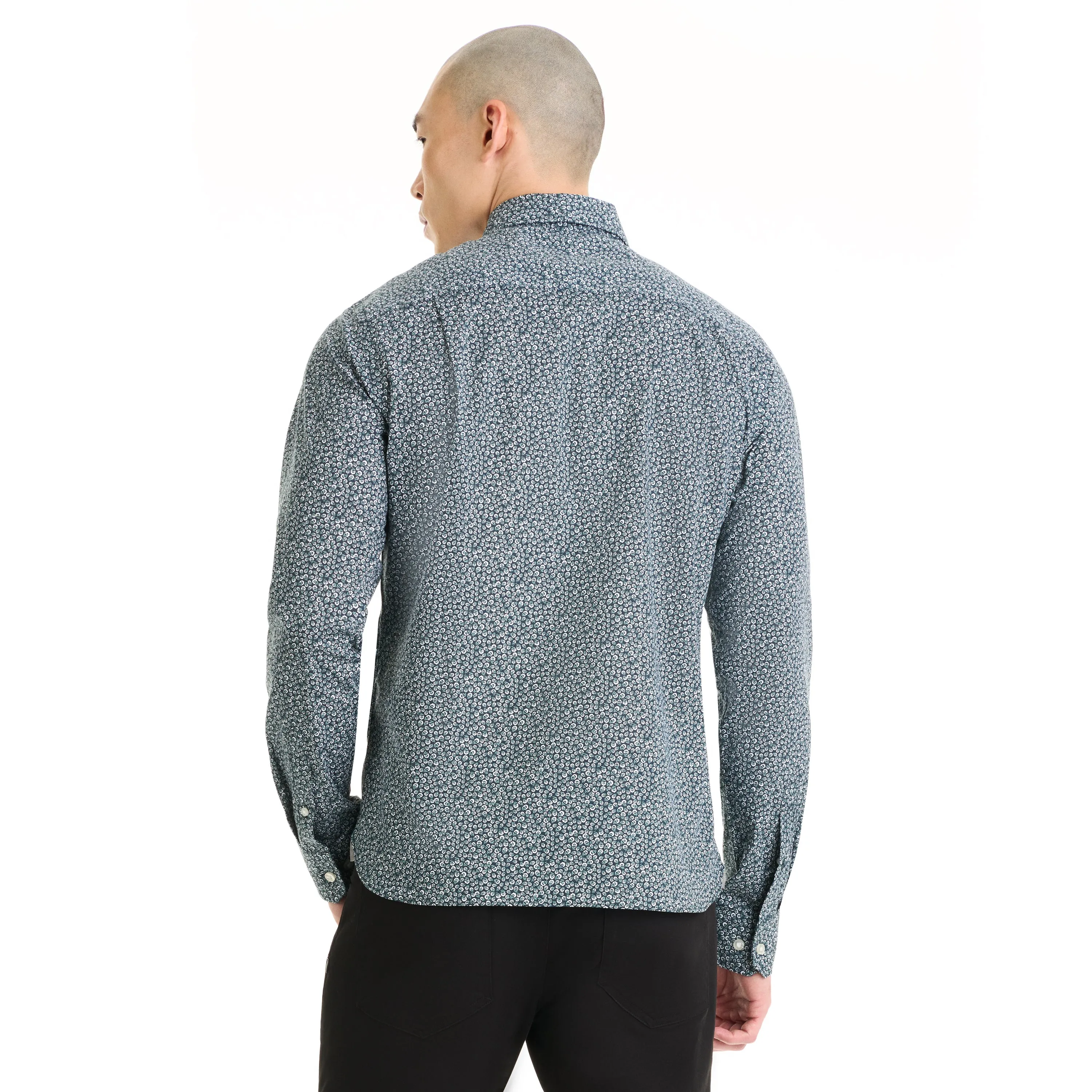 Essential Stain Shield Long Sleeve Shirt Wovens Floral Print - Slim Fit sold by Van Heusen product image thumbnail 5