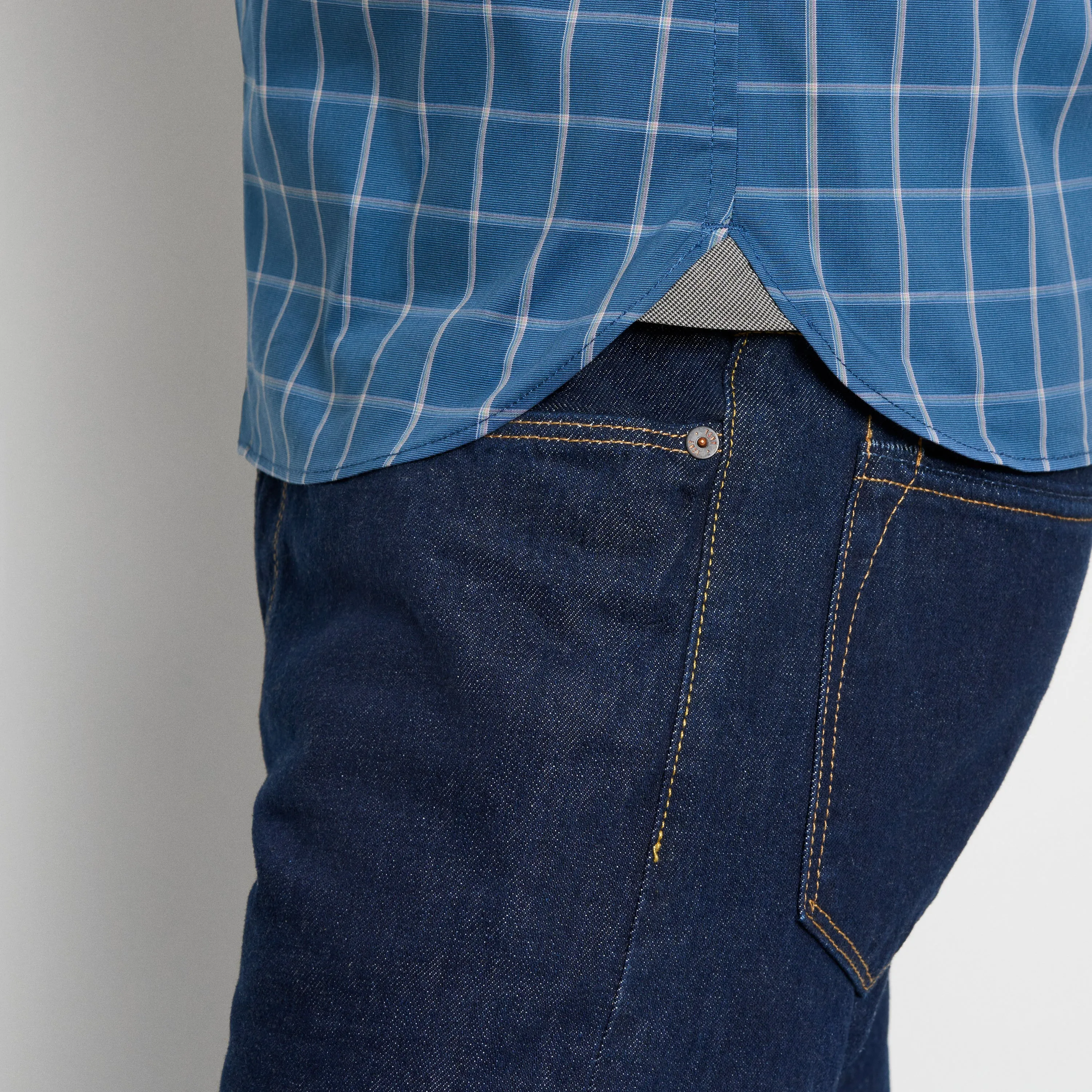 Folsen Short Sleeve Stain Shield Shirt Grid Print - Slim Fit sold by Van Heusen product image thumbnail 4