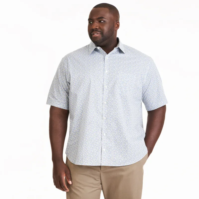 Essential Stain Shield Water Color Floral Print Short Sleeve Shirt - Big & Tall sold by Van Heusen