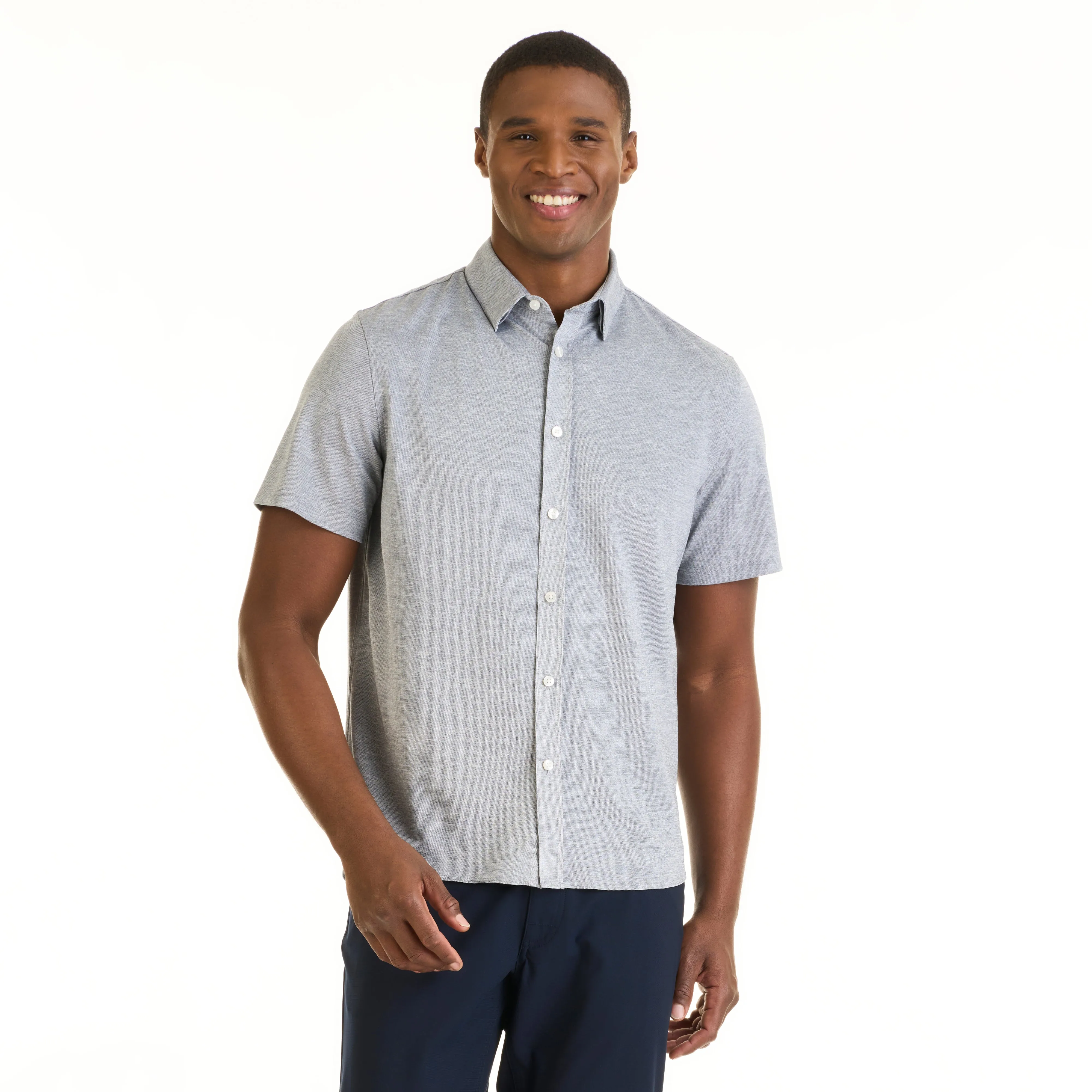 Performance Knit Short Sleeve Solid - Slim Fit sold by Van Heusen product image thumbnail 5