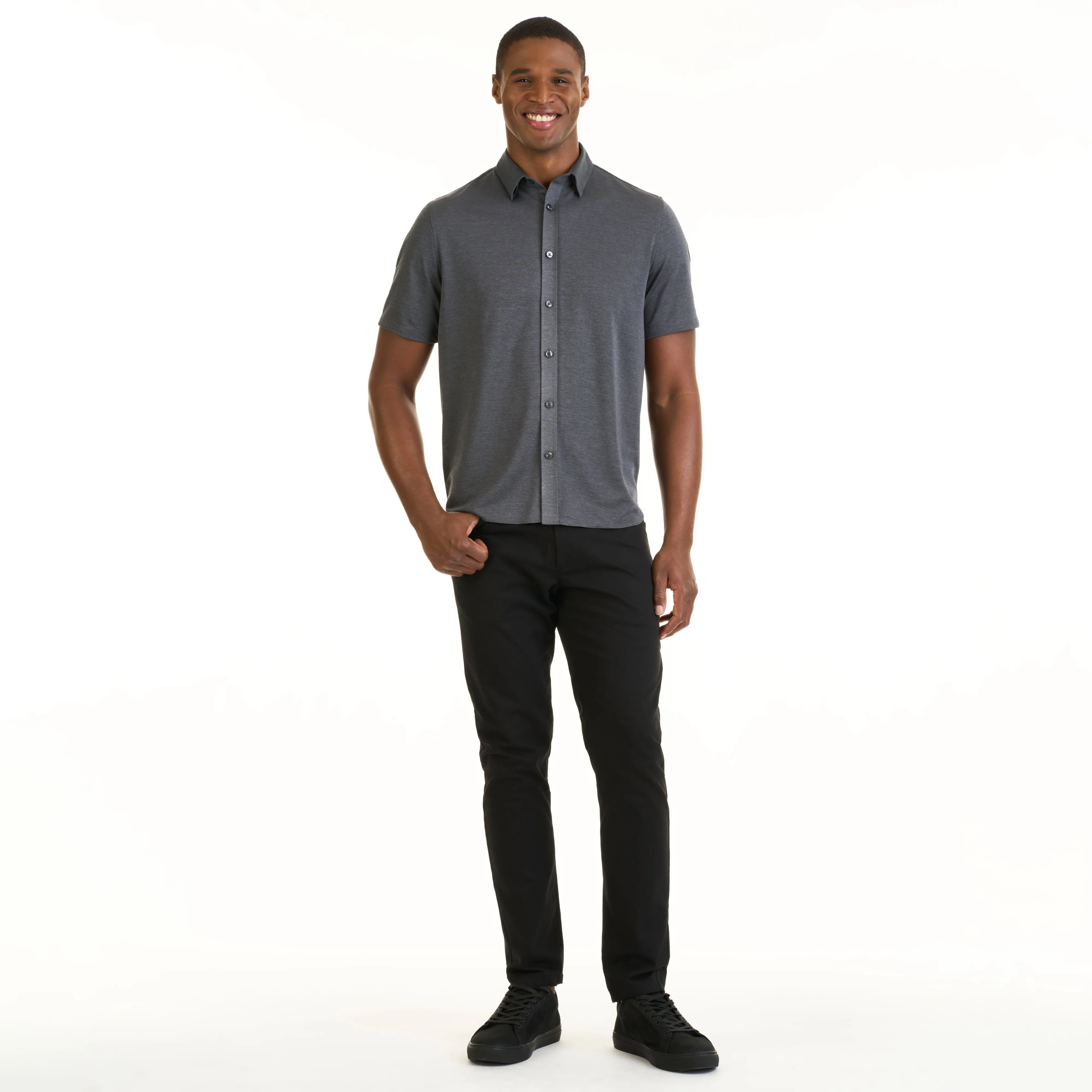 Performance Knit Short Sleeve Solid - Slim Fit sold by Van Heusen product image thumbnail 2