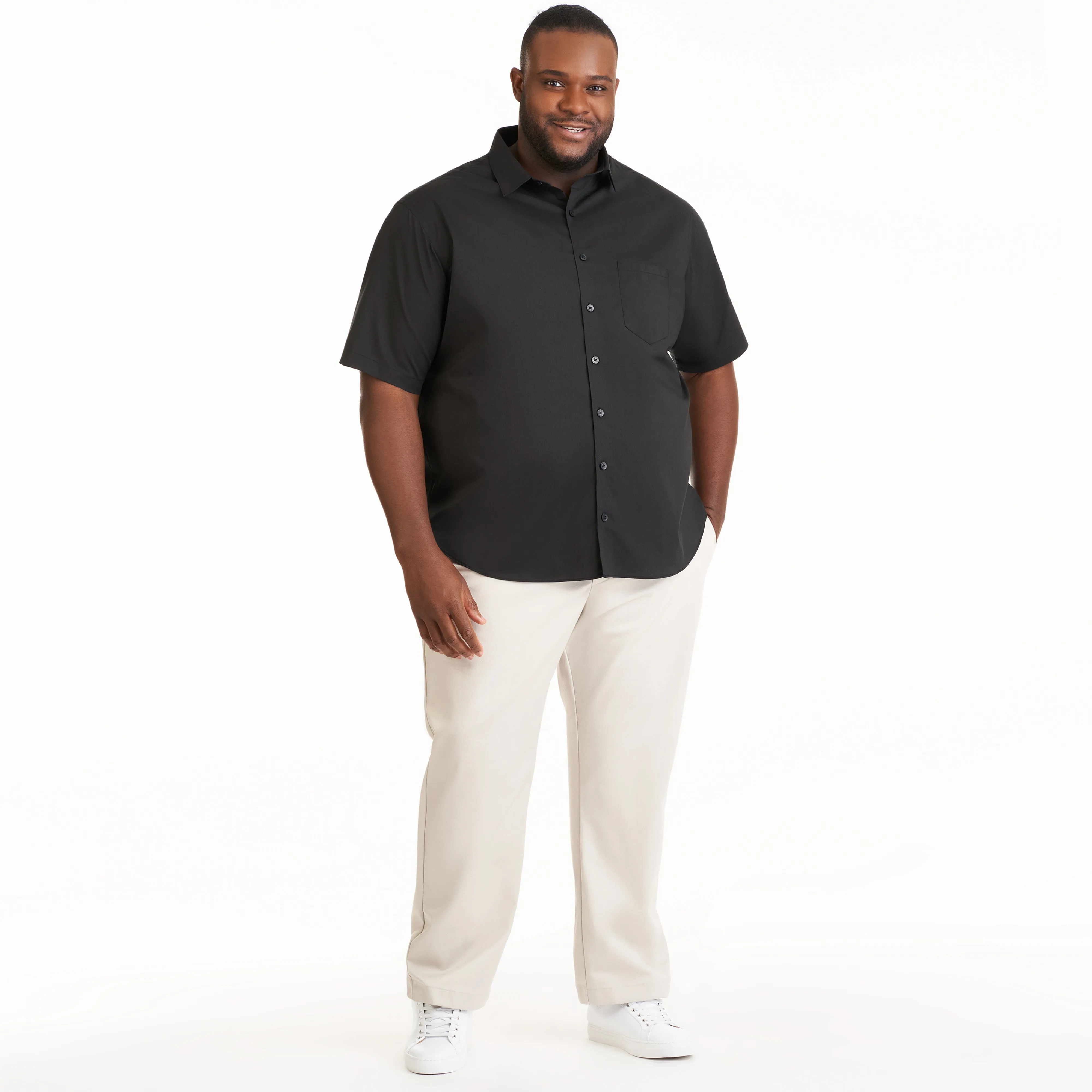 Folsen Short Sleeve Stain Shield Solid - Big & Tall sold by Van Heusen product image thumbnail 3