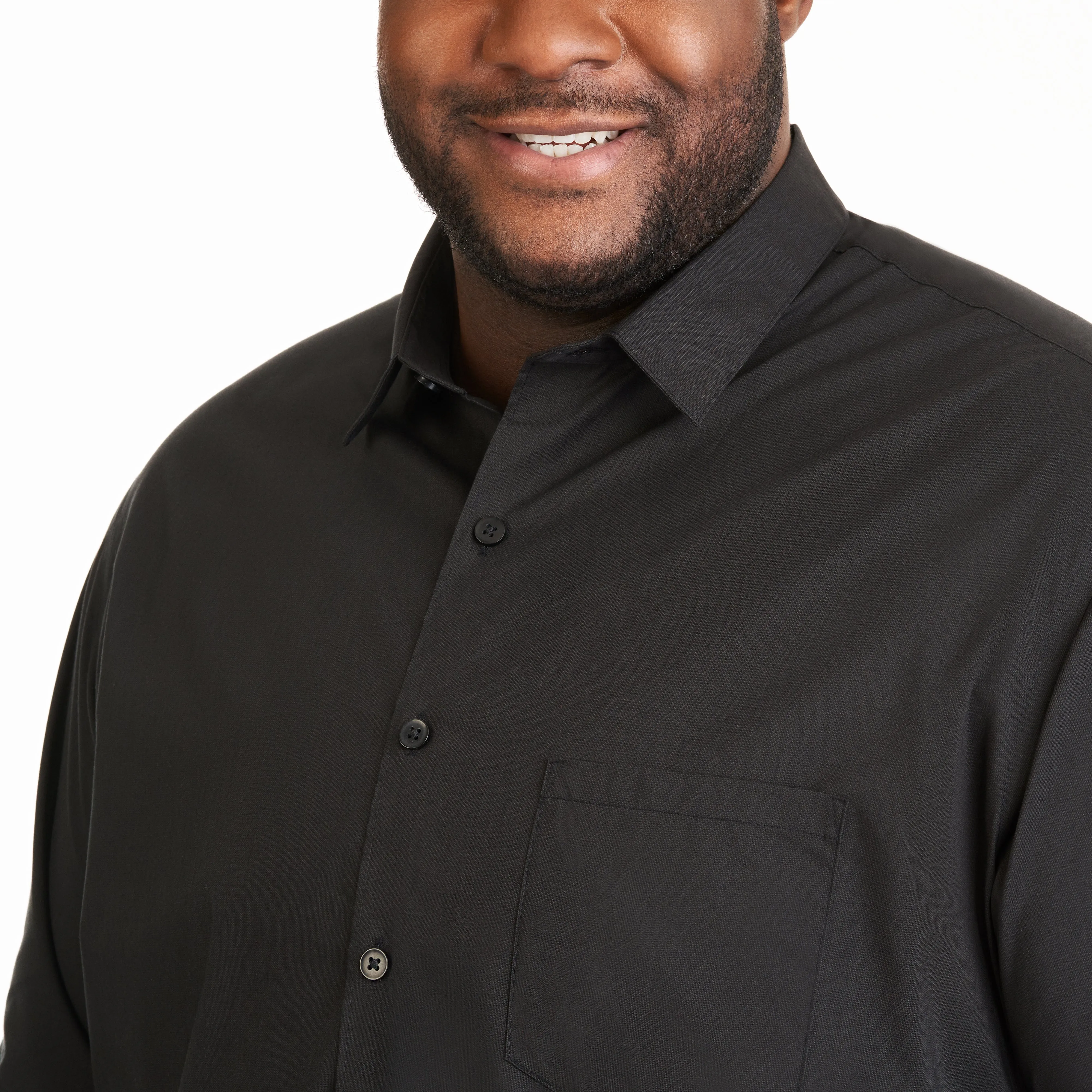 Folsen Short Sleeve Stain Shield Solid - Big & Tall sold by Van Heusen product image thumbnail 4