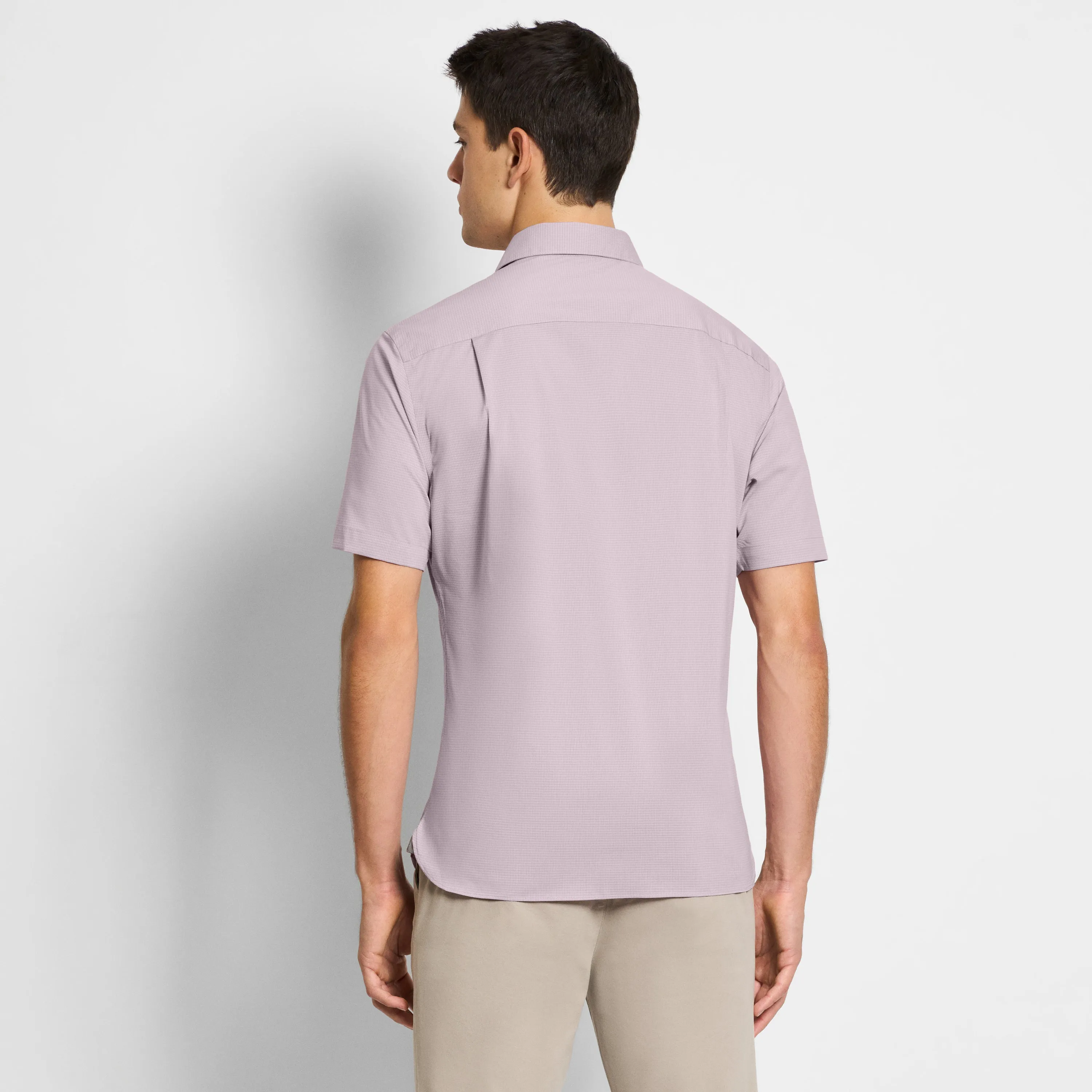 Folsen Short Sleeve Stain Shield Texture Solid - Slim Fit sold by Van Heusen product image thumbnail 5