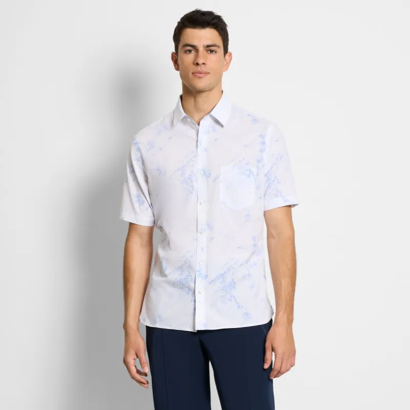 Folsen Short Sleeve Stain Shield Wildflower Print - Slim Fit sold by Van Heusen