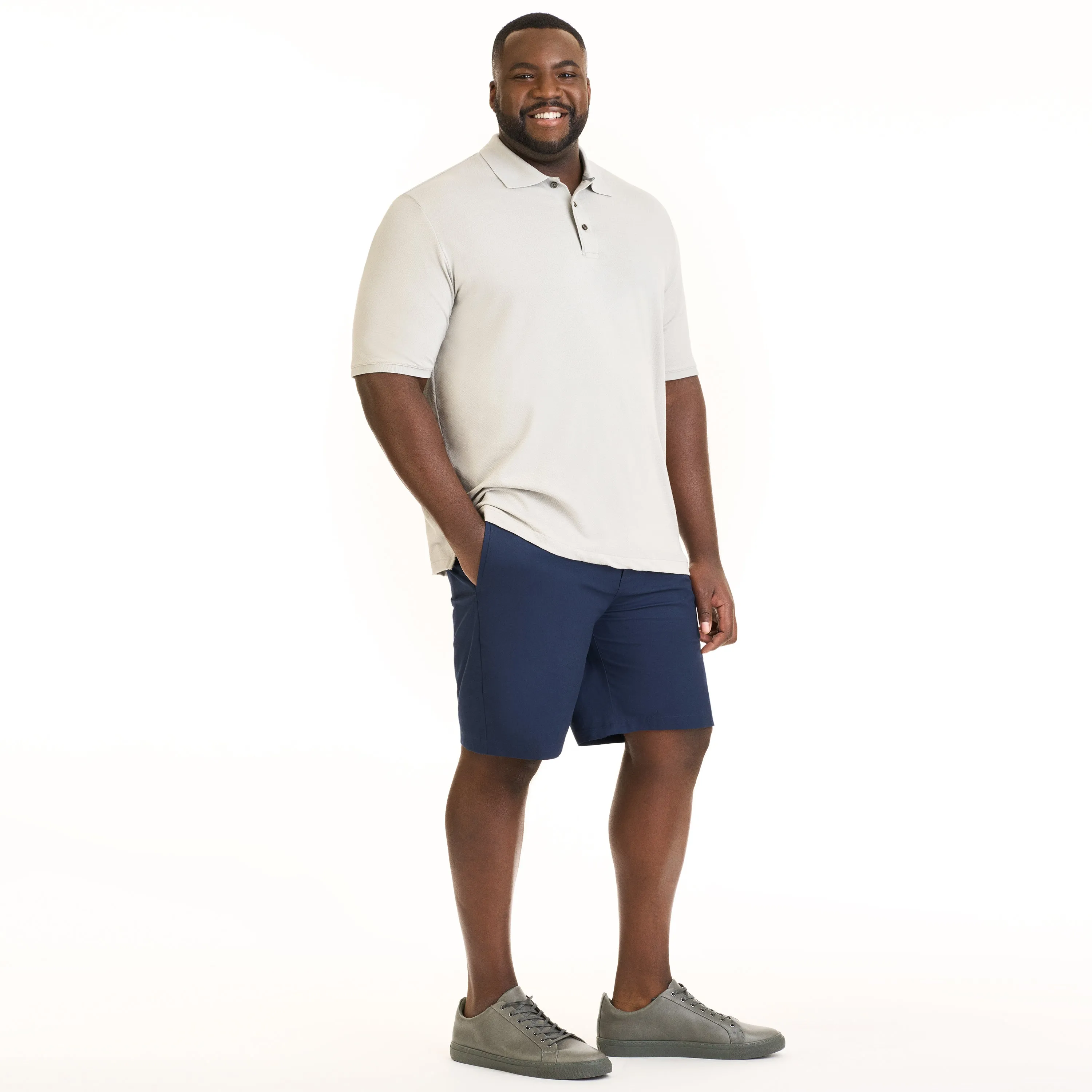 Essential Birdseye Jacquard Polo - Big & Tall sold by Van Heusen product image thumbnail 2