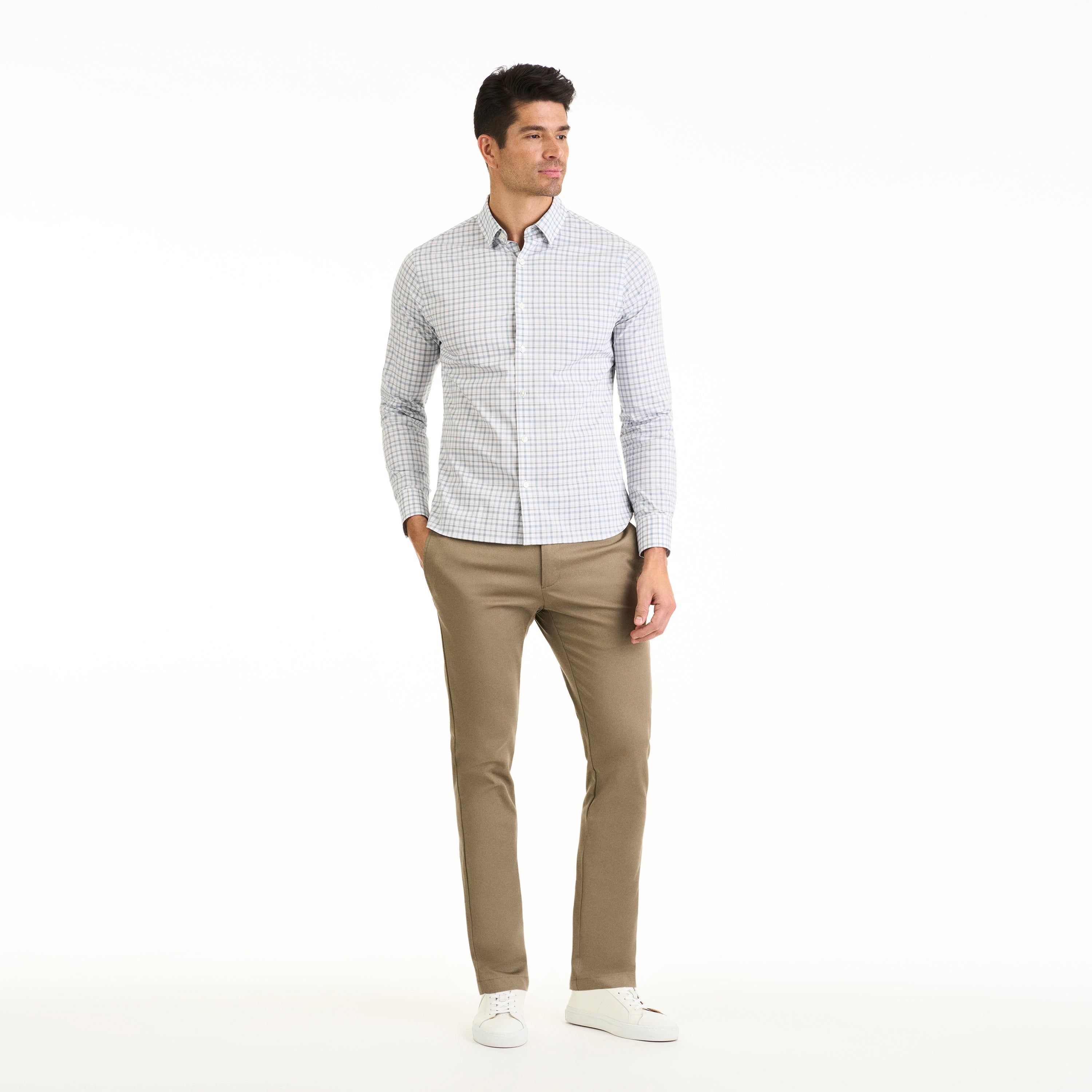 Essential Stain Shield Long Sleeve Shirt Wovens Mini Multi Print - Slim Fit sold by Van Heusen product image thumbnail 4