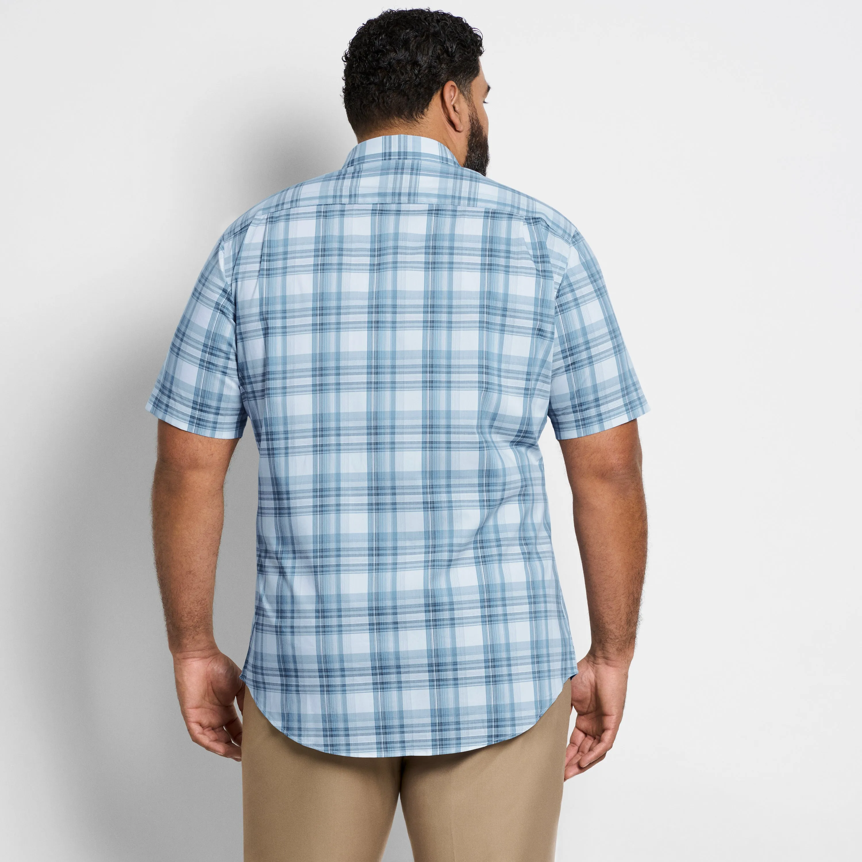 Folsen Short Sleeve Stain Shield Multi Grid - Big & Tall sold by Van Heusen product image thumbnail 4