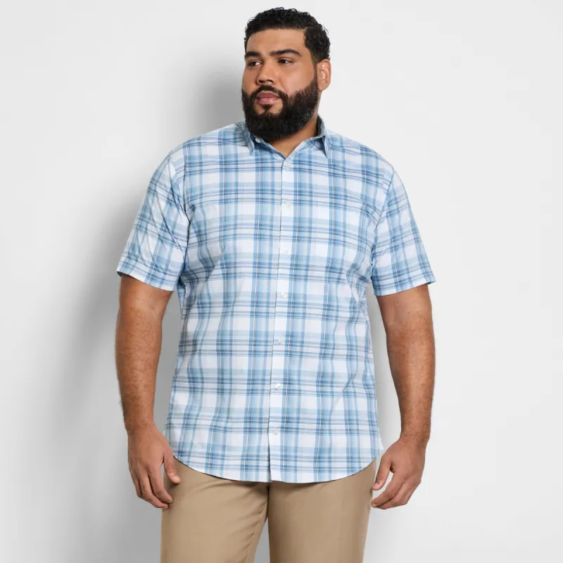Folsen Short Sleeve Stain Shield Multi Grid - Big & Tall sold by Van Heusen