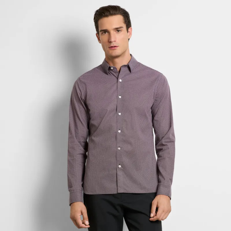 Cronbie Long Sleeve Stain Shield Shirt Ring Print – Slim Fit sold by Van Heusen