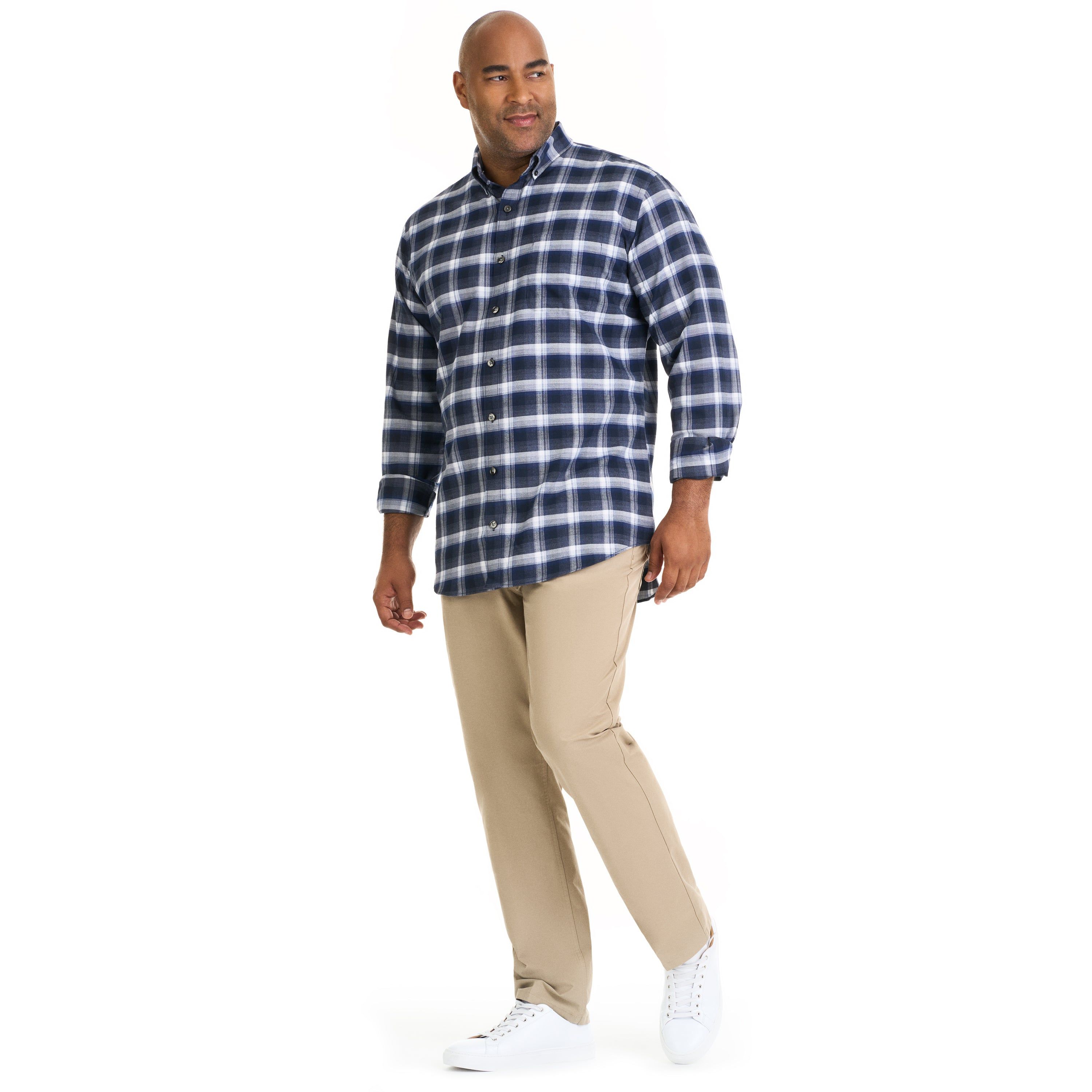 Weekend Twill Long Sleeve Woven Offset Plaid - Big & Tall sold by Van Heusen product image thumbnail 2