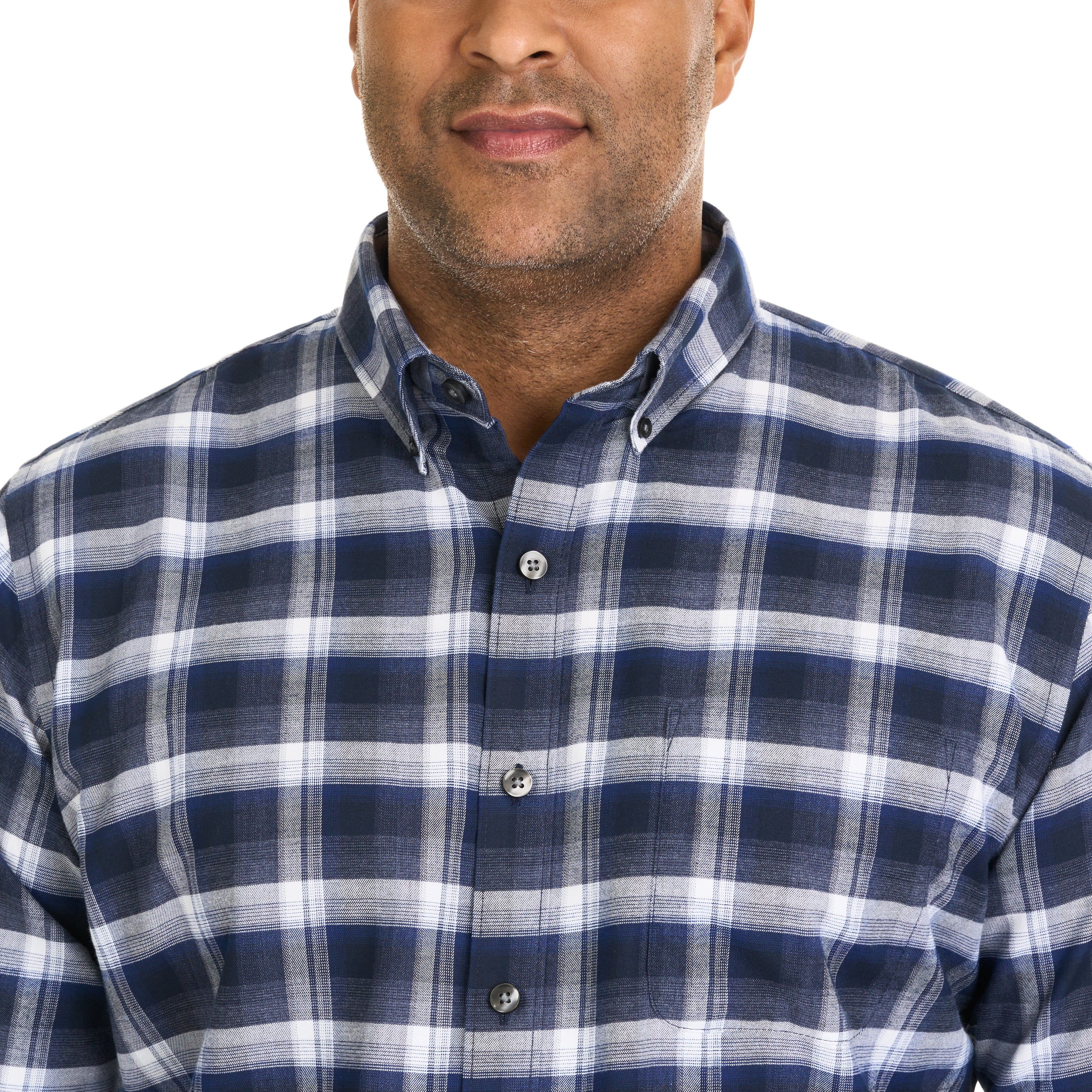 Weekend Twill Long Sleeve Woven Offset Plaid - Big & Tall sold by Van Heusen product image thumbnail 3