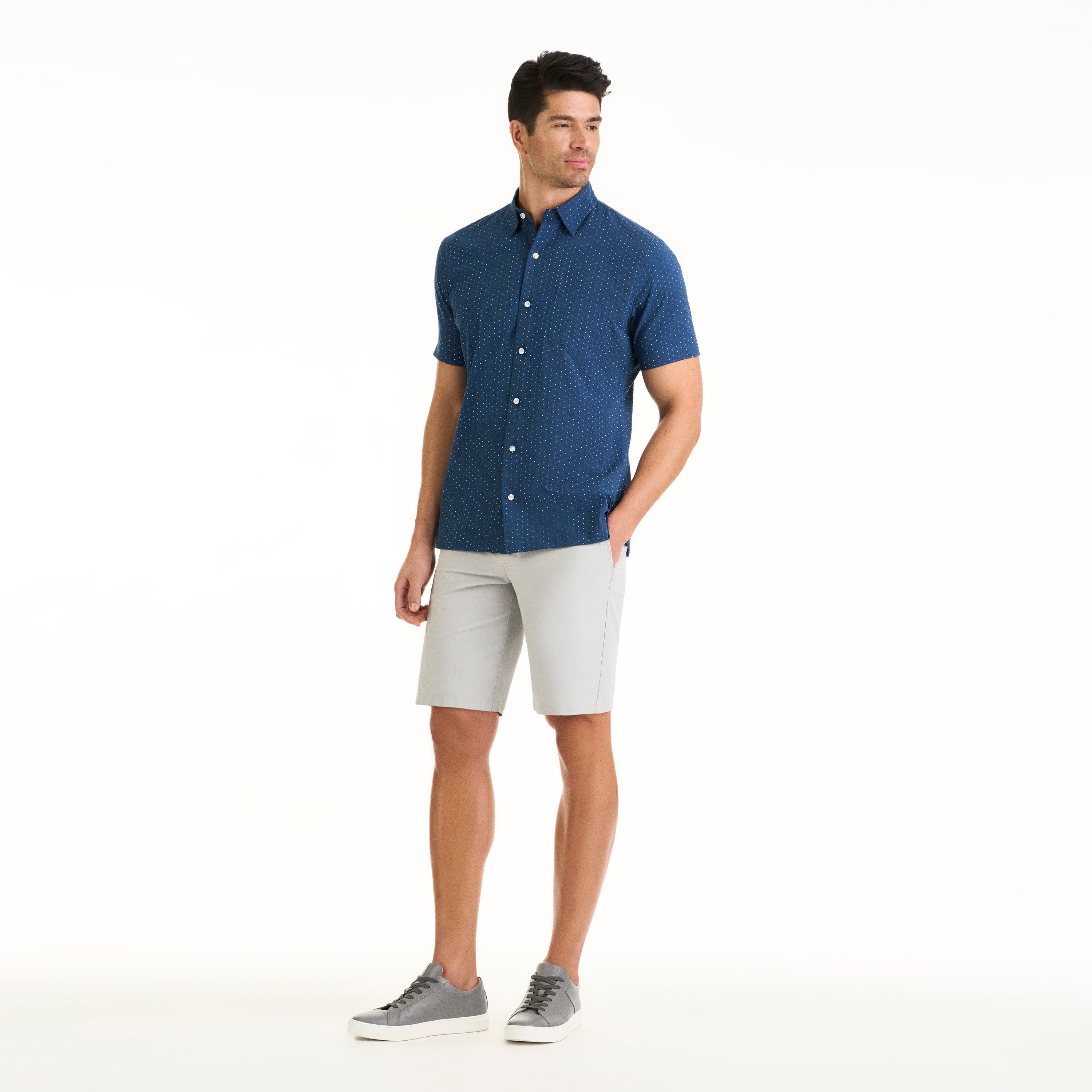 Weekend Seersucker Print Short Sleeve Camp Shirt – Regular Fit sold by Van Heusen product image thumbnail 2