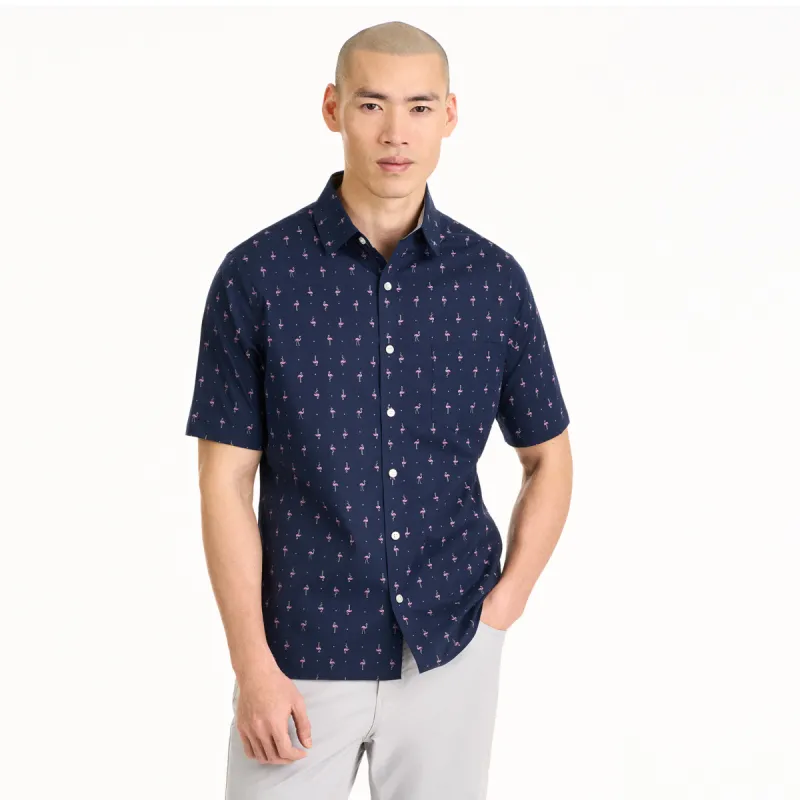 Essential Stain Shield Woven All Over Print Short Sleeve Shirt - Slim Fit sold by Van Heusen