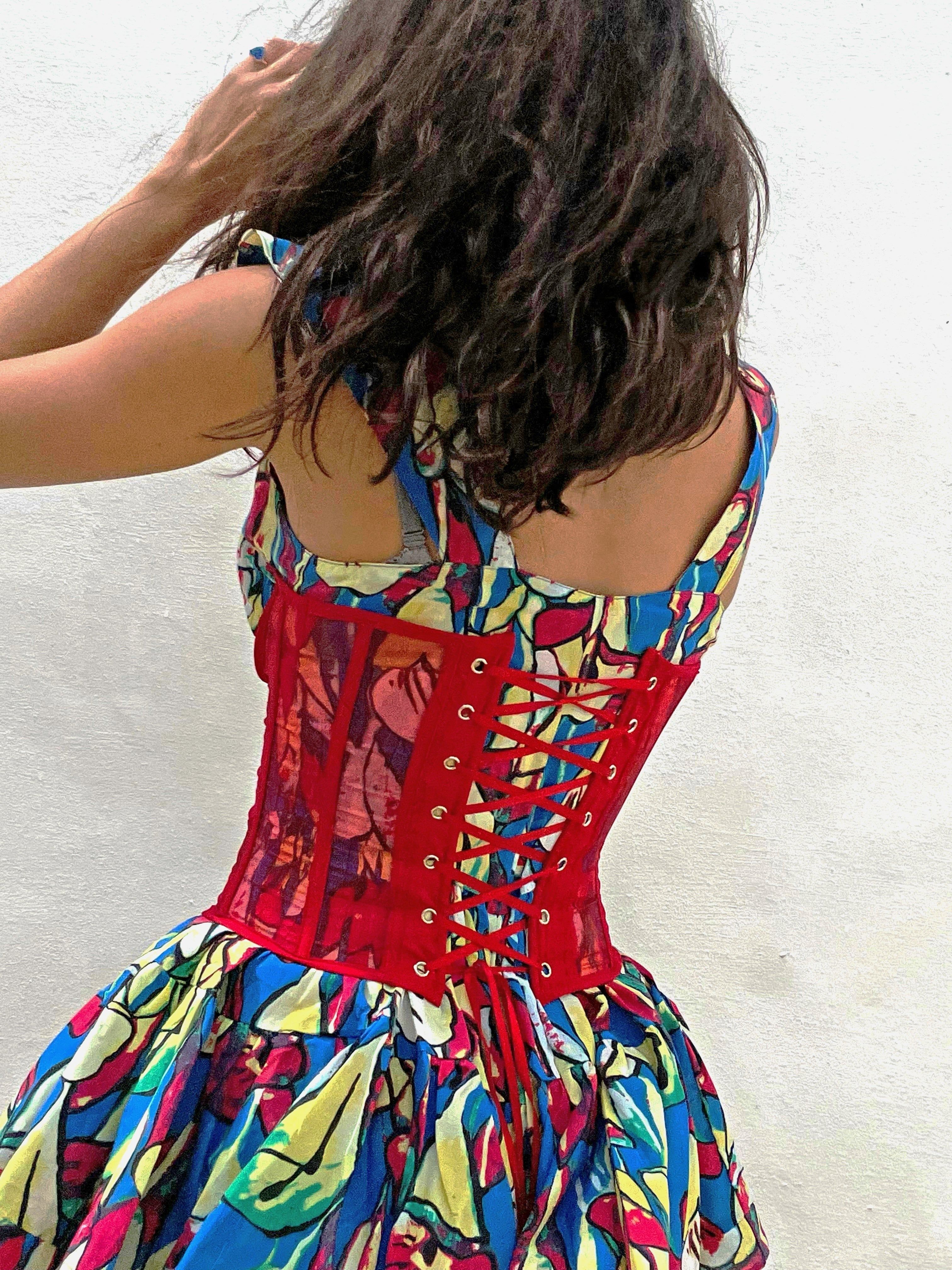 SAMPLE: The Beatrix Corset Top - Red sold by Vanessa Mooney product image thumbnail 6