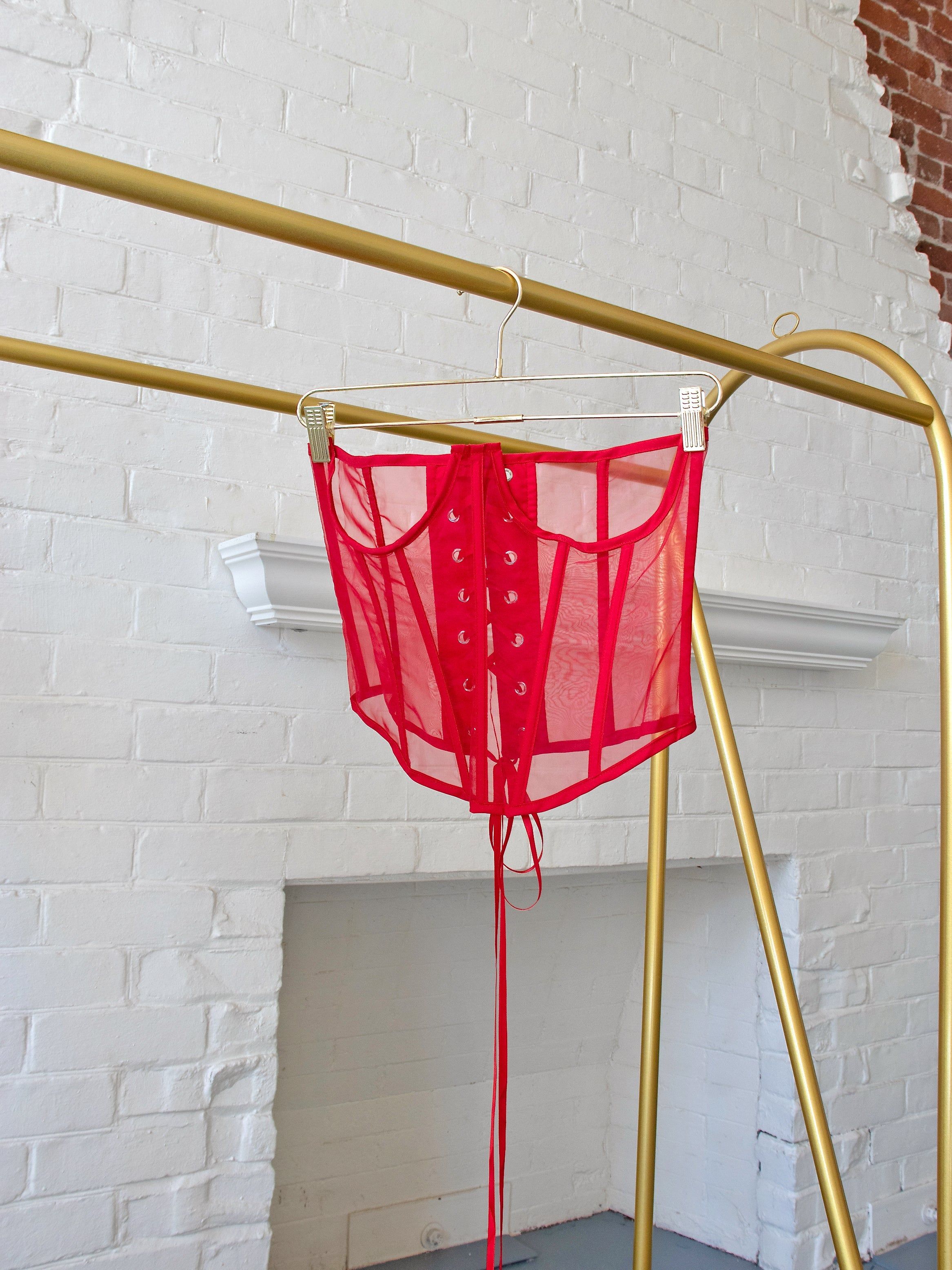 SAMPLE: The Beatrix Corset Top - Red sold by Vanessa Mooney