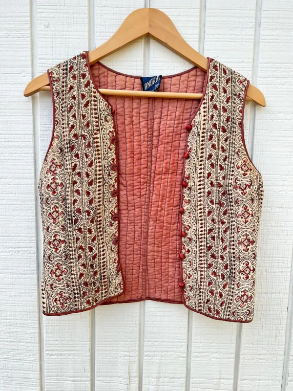 VINTAGE: '70s Cotton Quilted Vest sold by Vanessa Mooney