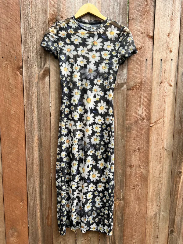 VINTAGE: Mesh Sunflower Print Dress sold by Vanessa Mooney