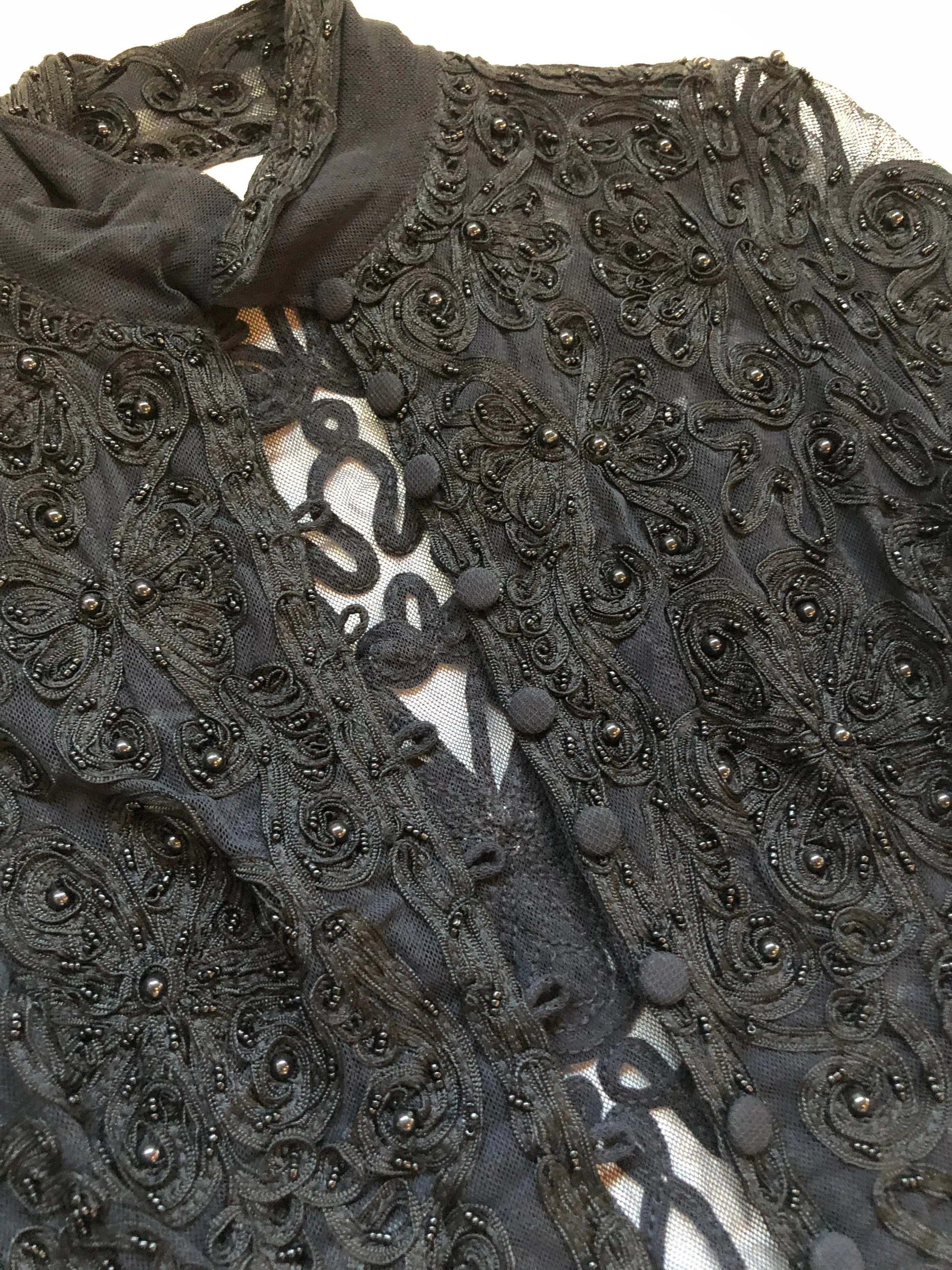 VINTAGE: Beaded Bolo Jacket sold by Vanessa Mooney product image thumbnail 2