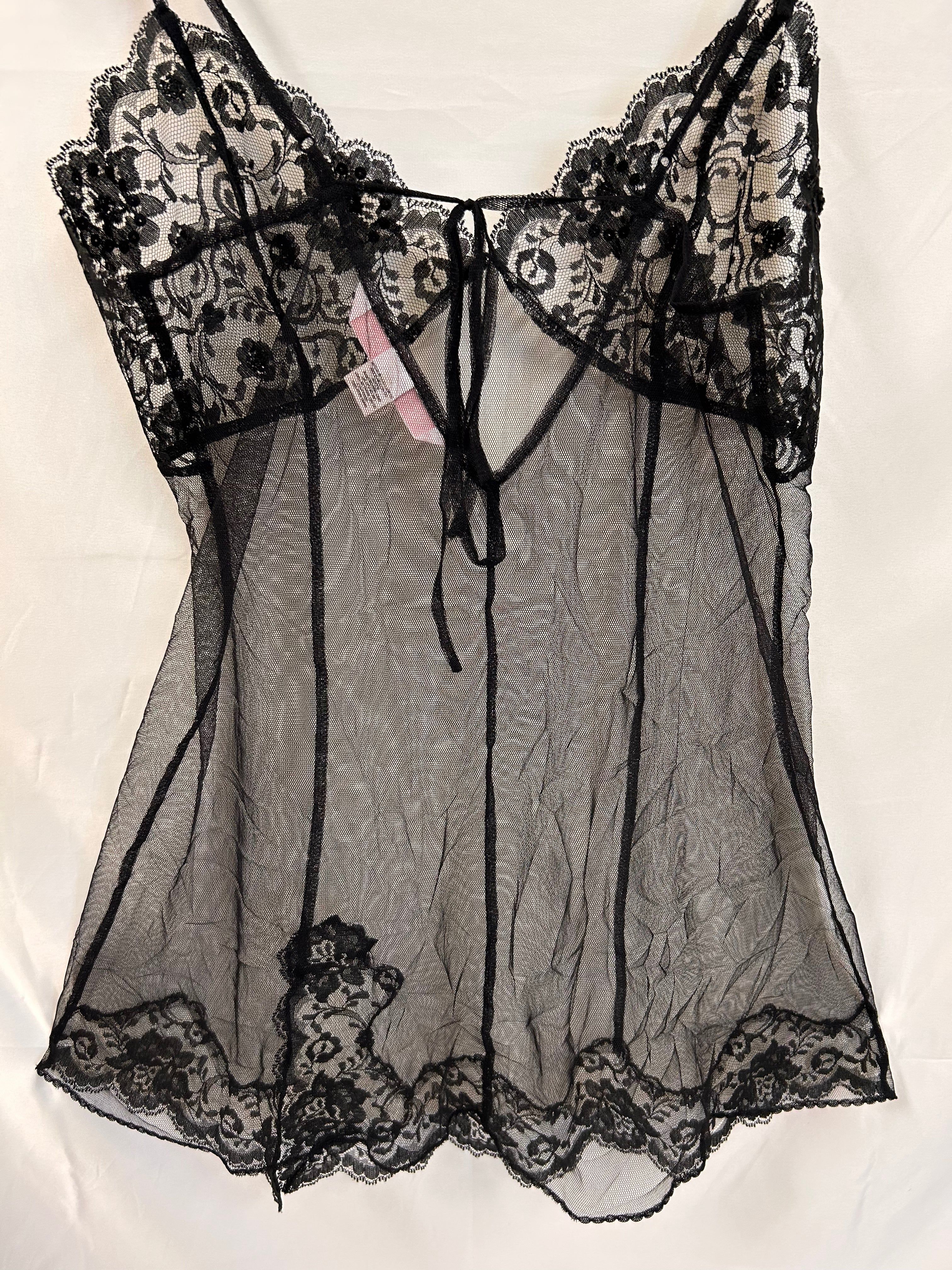 Vintage: Victoria’s Secret Y2K Lace & Mesh Slip sold by Vanessa Mooney product image thumbnail 2