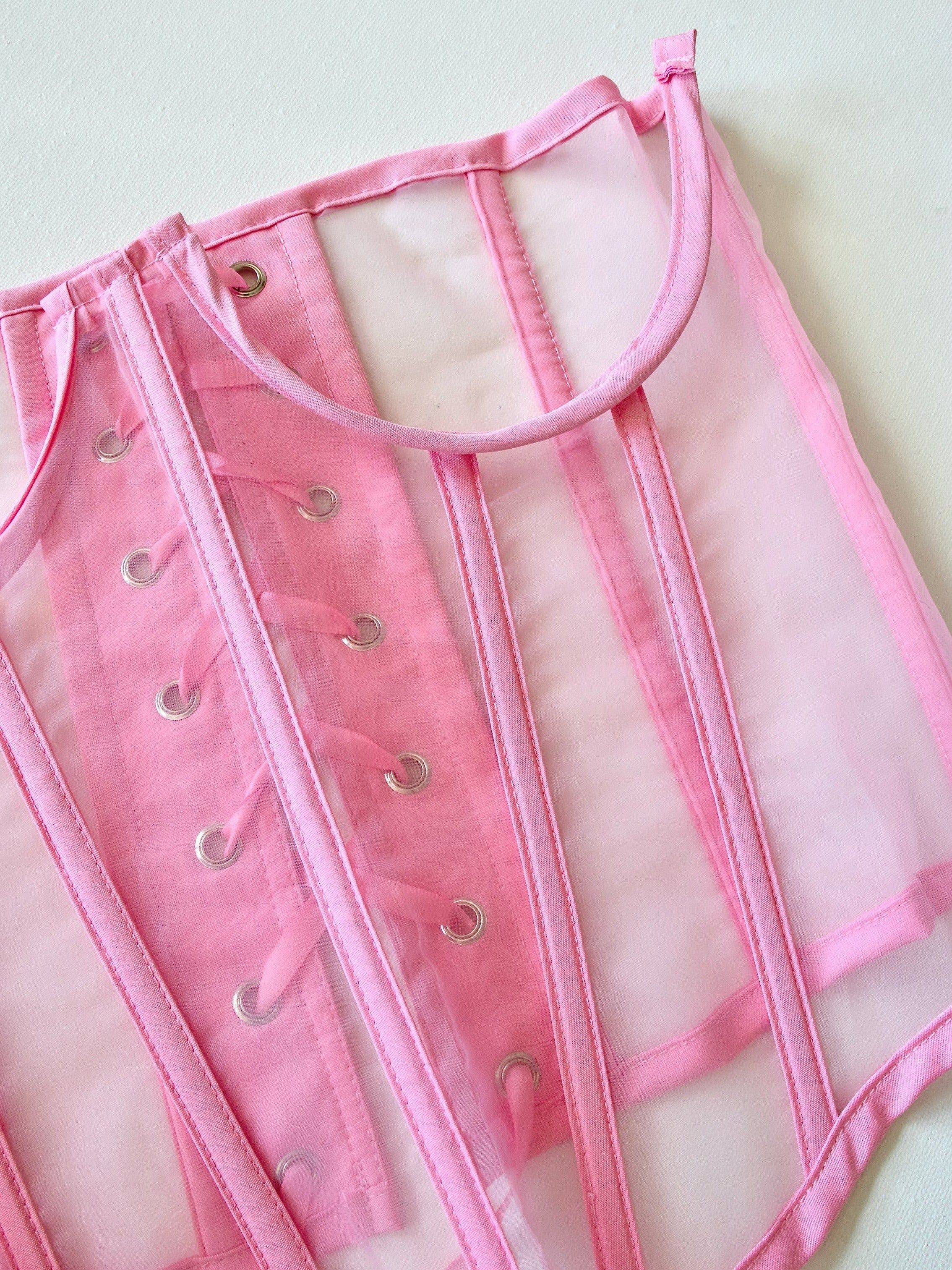 SAMPLE: The Beatrix Corset Top - Pink sold by Vanessa Mooney product image thumbnail 5