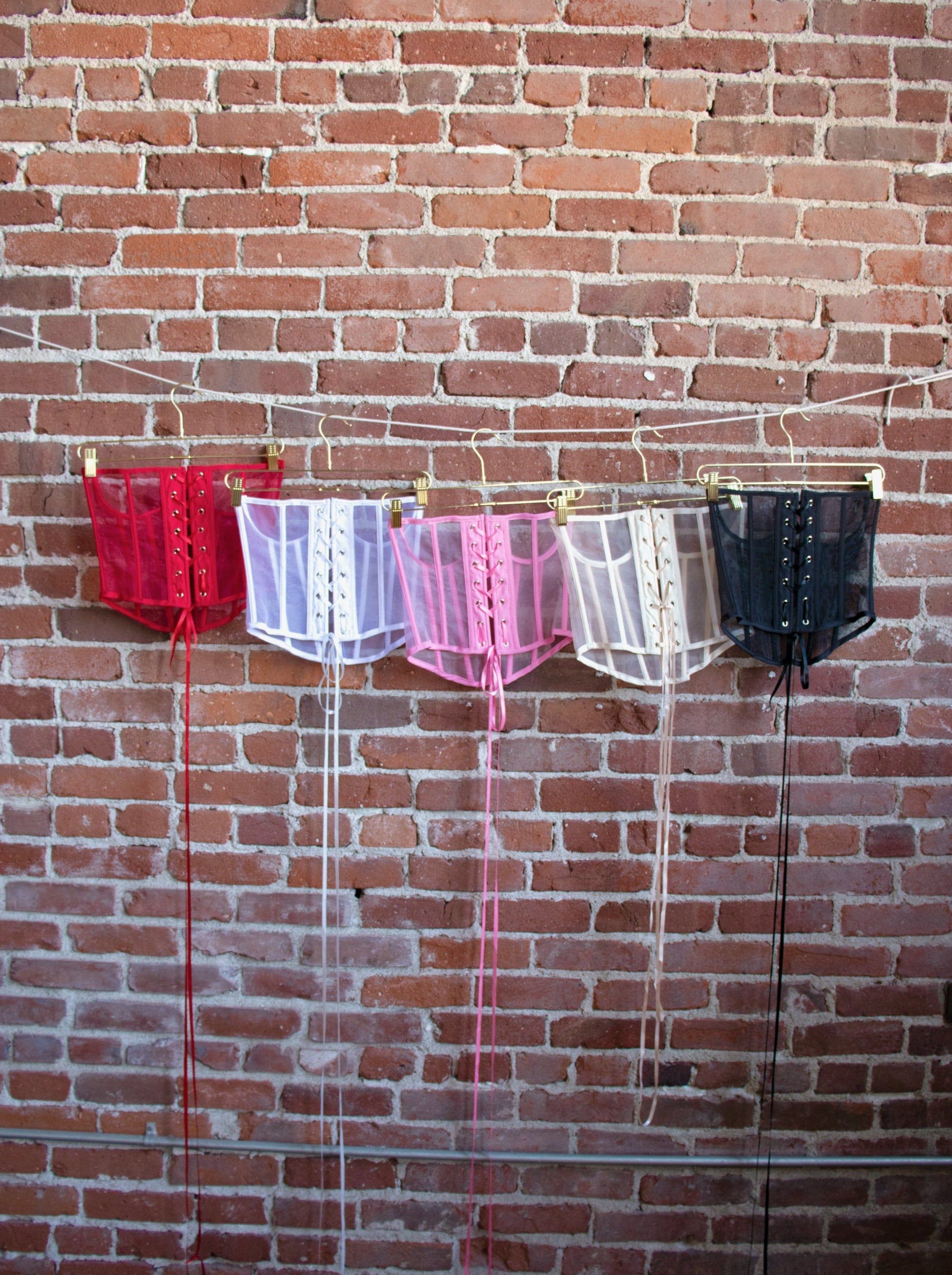 SAMPLE: The Beatrix Corset Top - Pink sold by Vanessa Mooney product image thumbnail 4