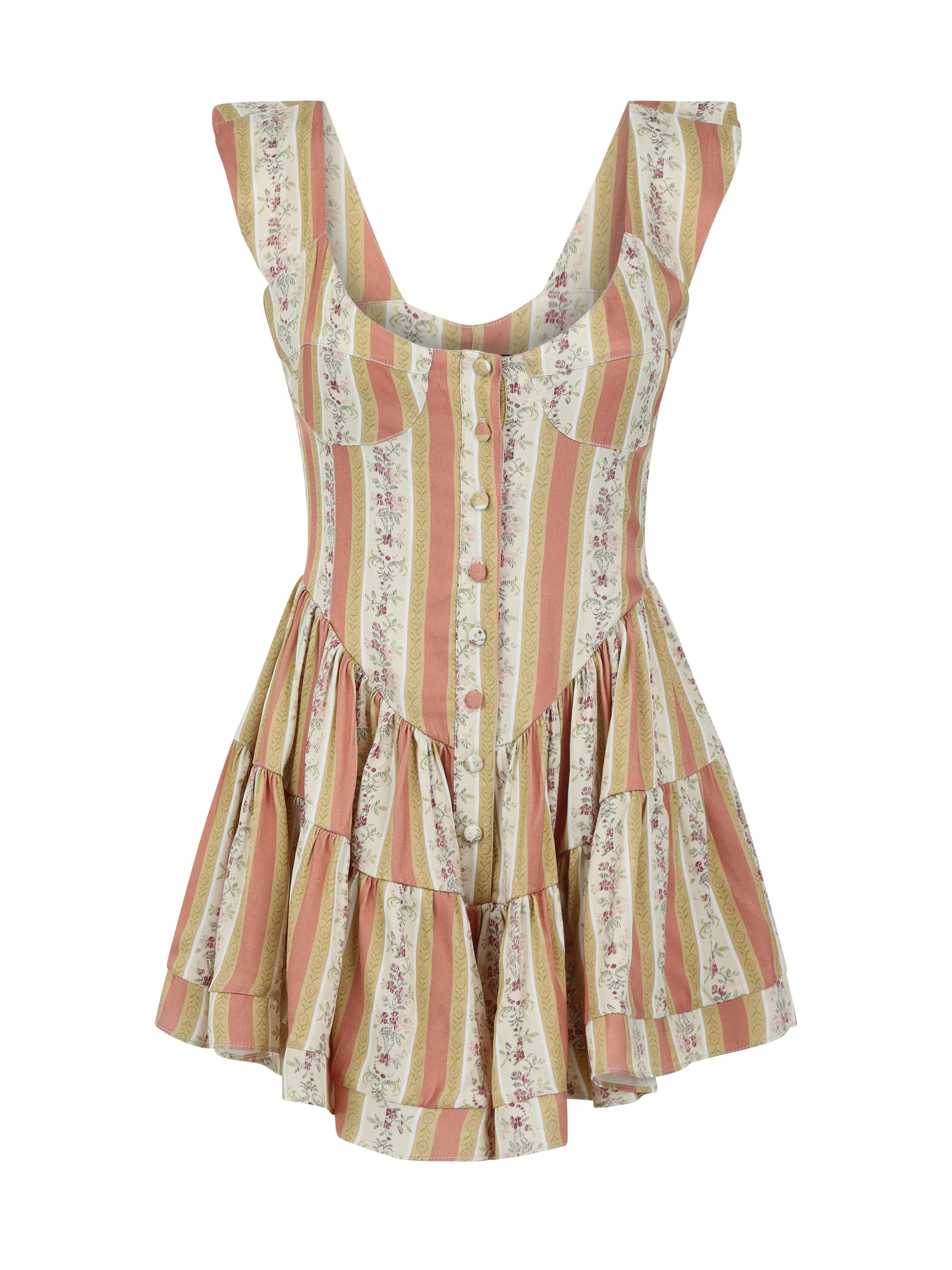 The Elisabeth Romper Dress - Victorian Stripe sold by Vanessa Mooney