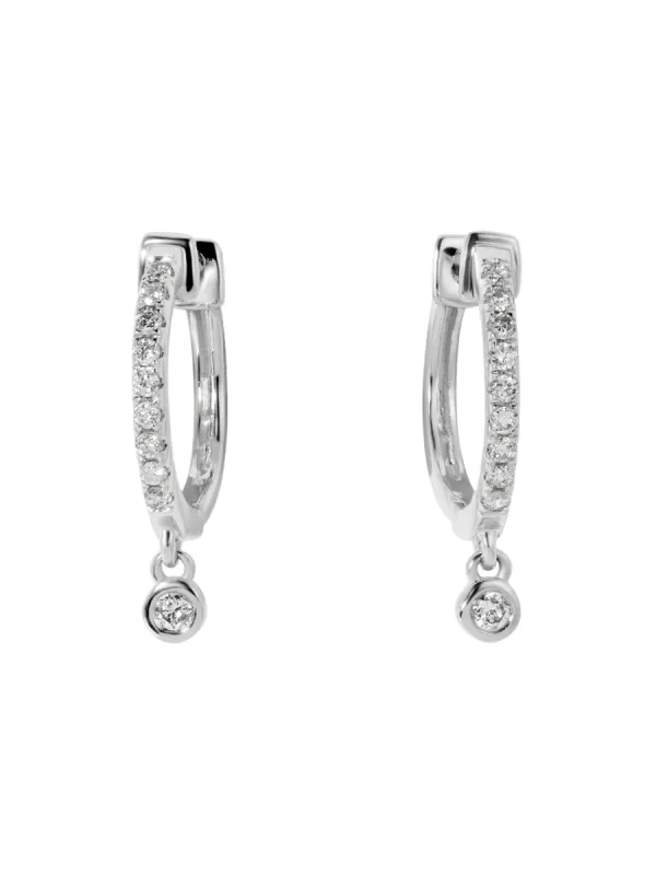 The Diana Diamond Hoops- Silver sold by Vanessa Mooney
