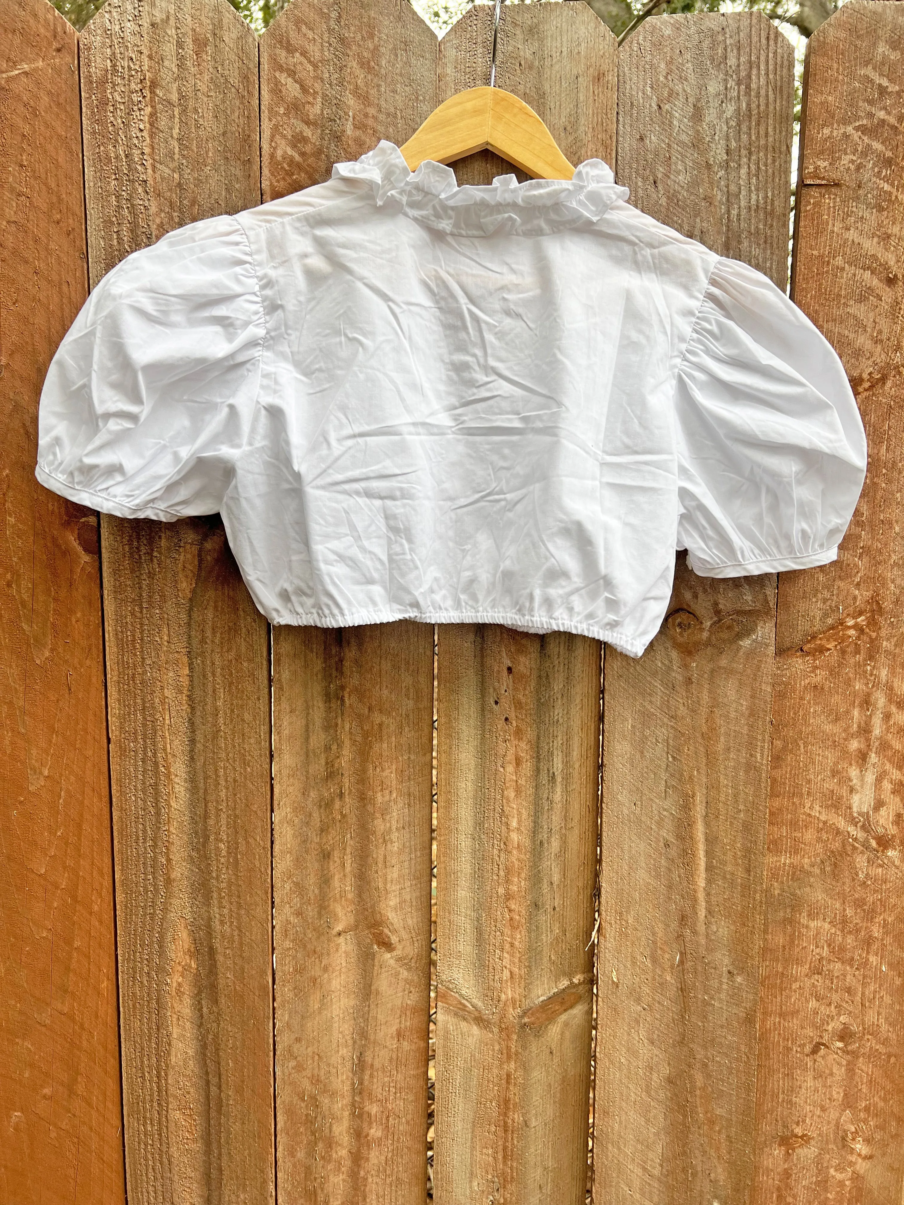 VINTAGE: Cotton Buttoned Crop Top sold by Vanessa Mooney product image thumbnail 4