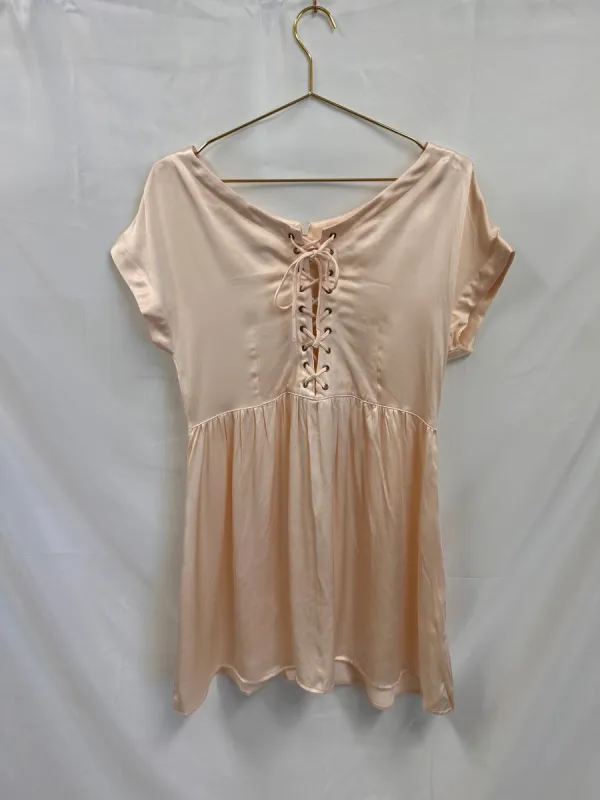 VINTAGE: Vanessa Mooney Short Grommet Baby Pink Dress sold by Vanessa Mooney