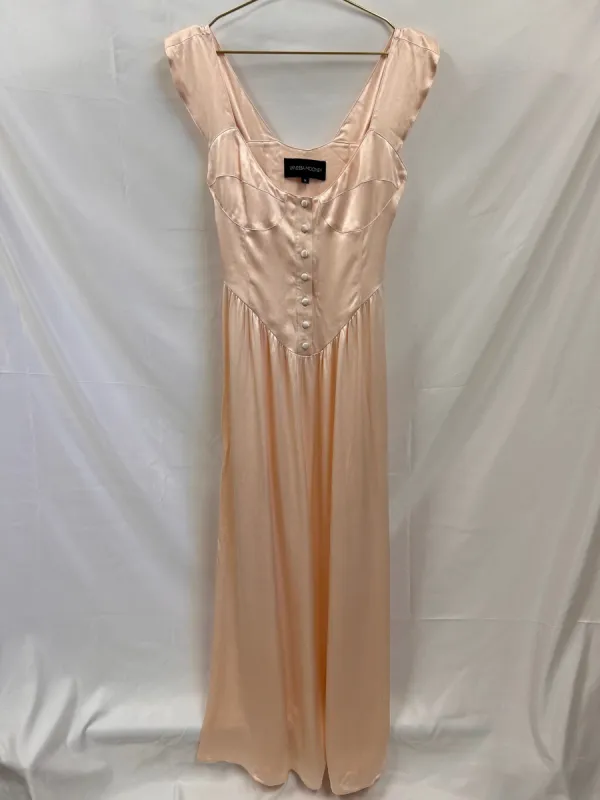VINTAGE: Vanessa Mooney Long Baby Pink Silk Dress sold by Vanessa Mooney