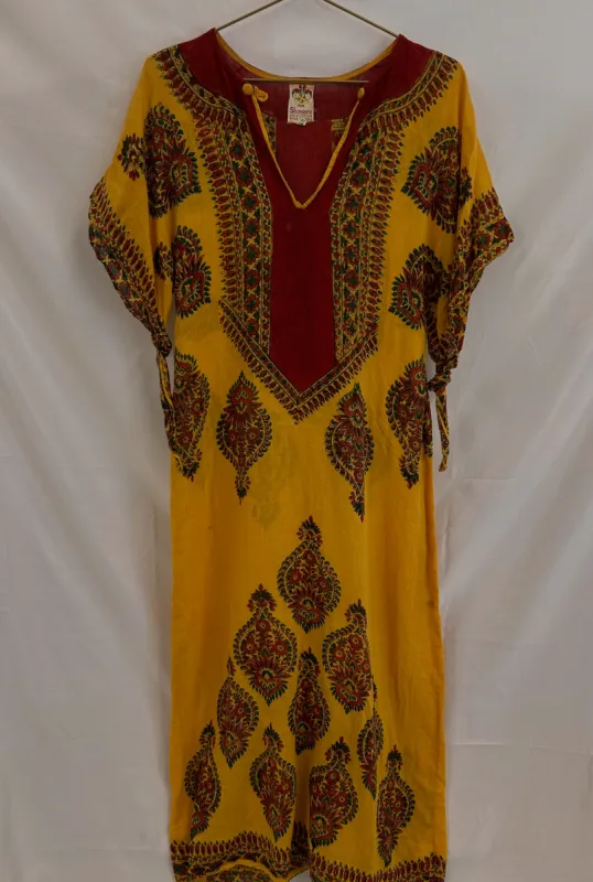 VINTAGE: Shamiana Yellow and Red Long Dress sold by Vanessa Mooney