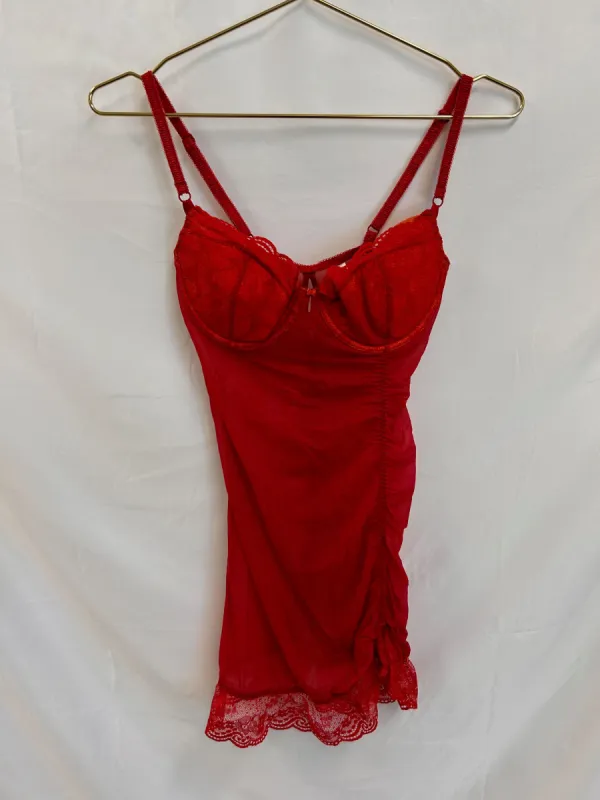 VINTAGE: Victoria’s Secret Hot Red Top/Mini Dress sold by Vanessa Mooney