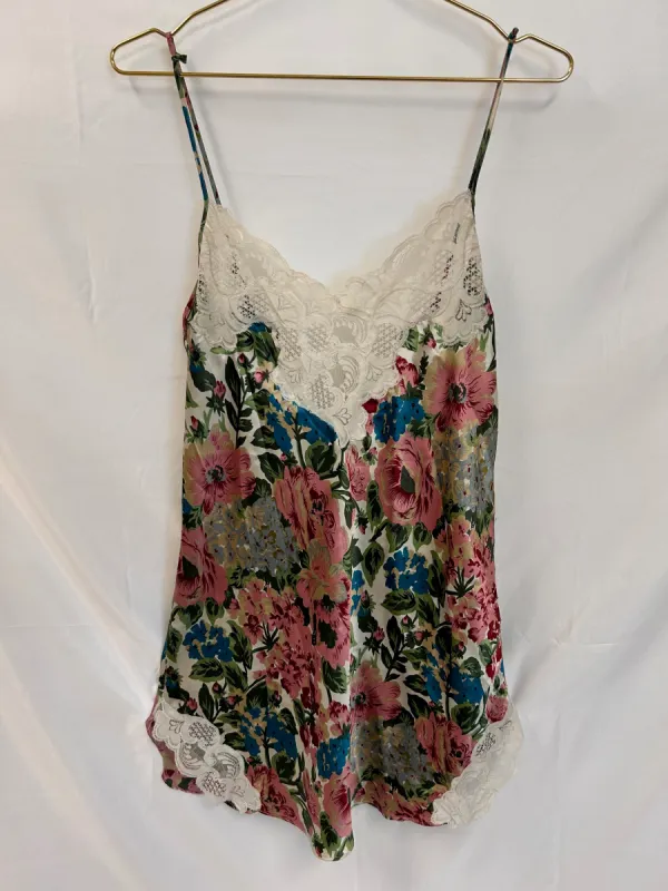 Vintage: Victoria’s Secret Silky Rose Print & Lace Cami sold by Vanessa Mooney