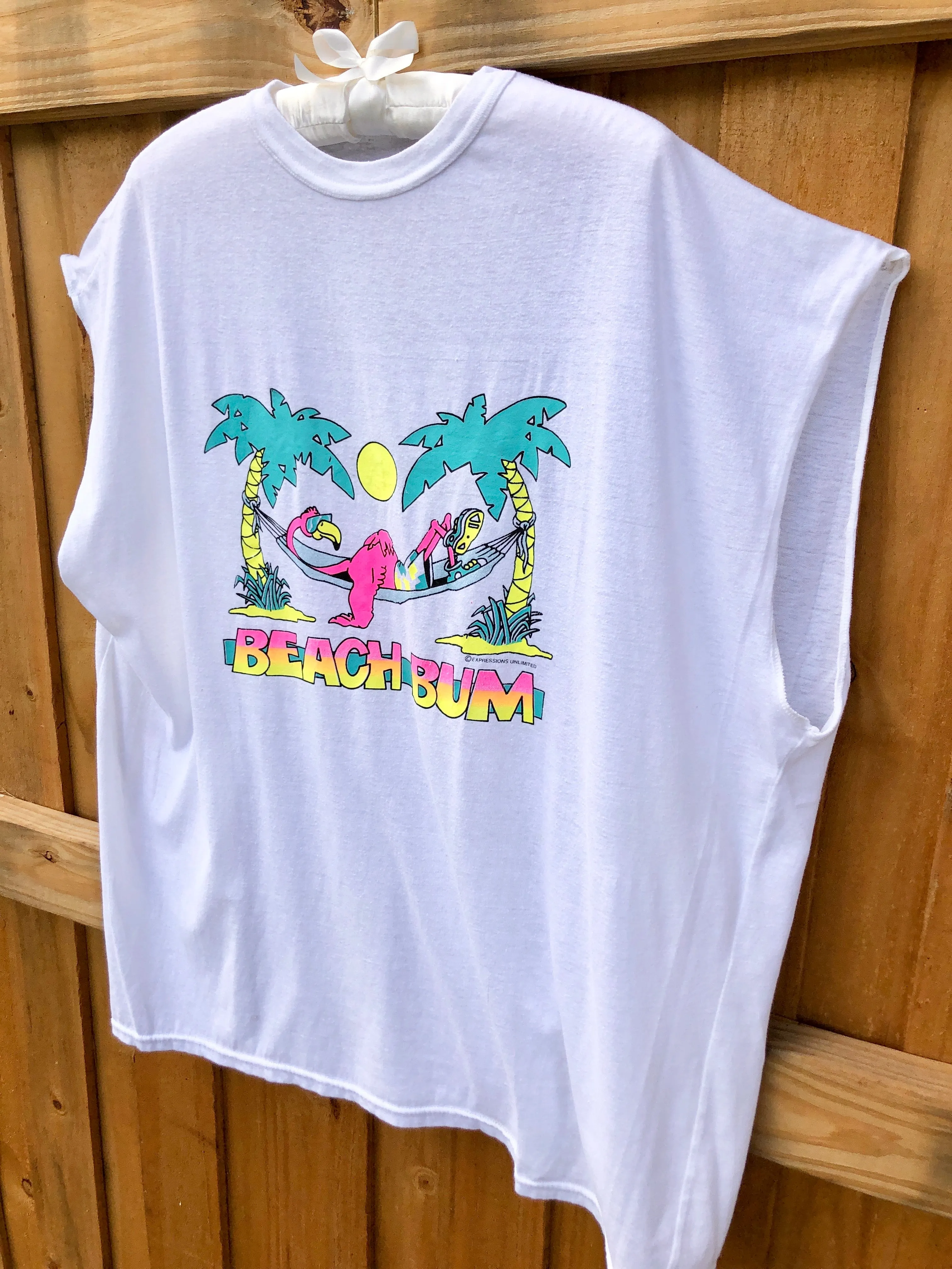 【THE DAY ON THE BEACH】CUT OFF T-SH TEE THE DAY ON THE BEACH