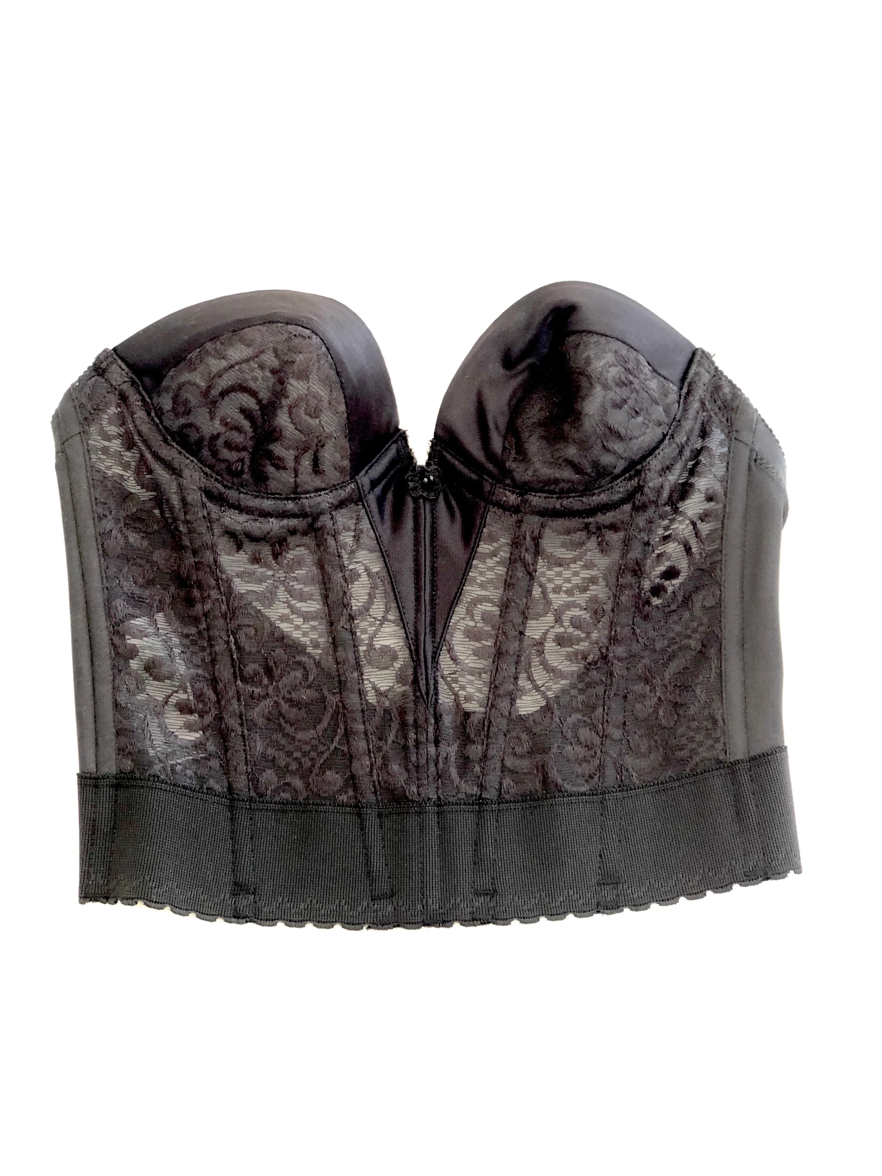VINTAGE: Black Lace Bustier Top sold by Vanessa Mooney