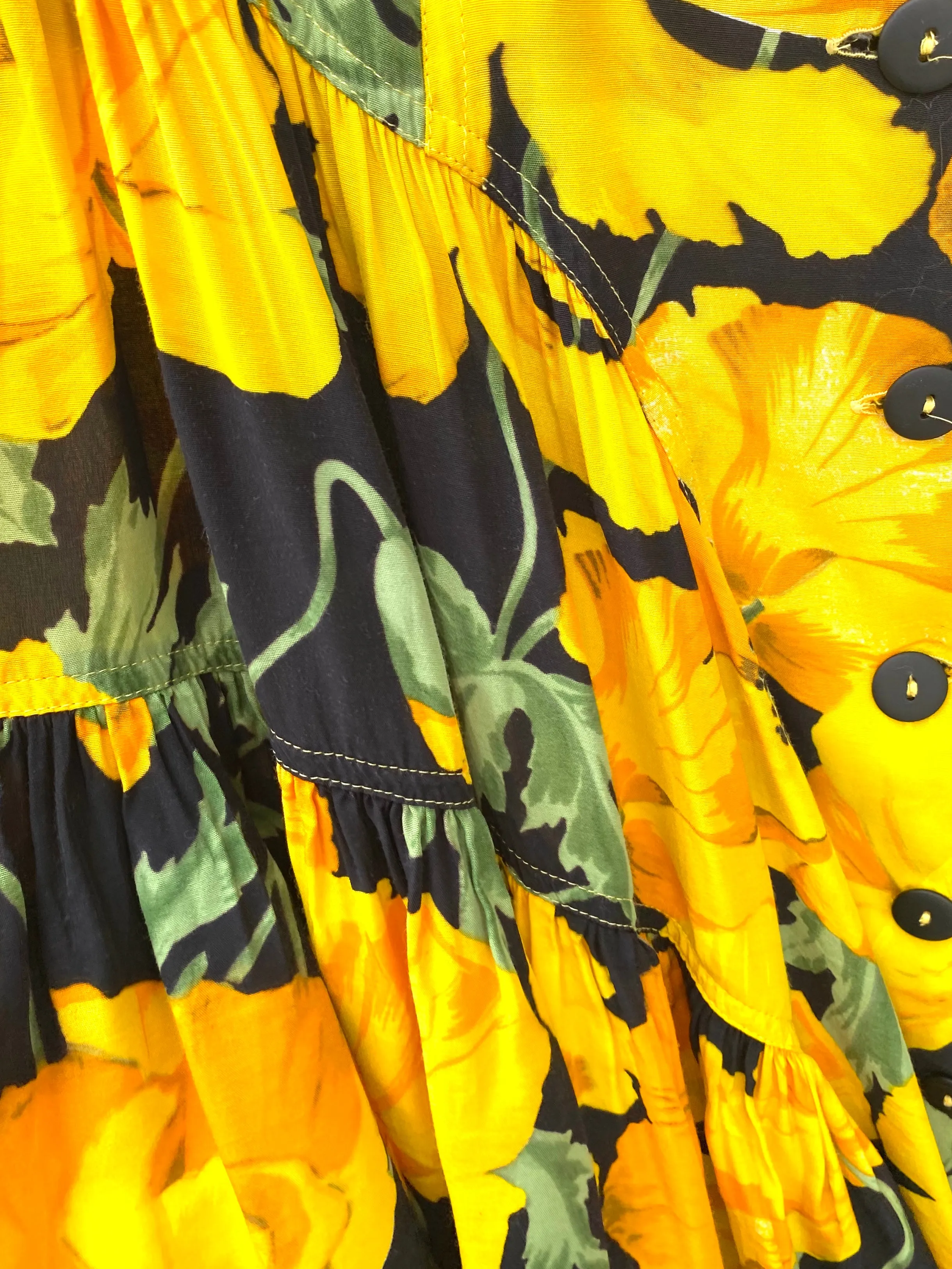 VINTAGE: Halter Dress - Yellow Poppy sold by Vanessa Mooney product image thumbnail 3