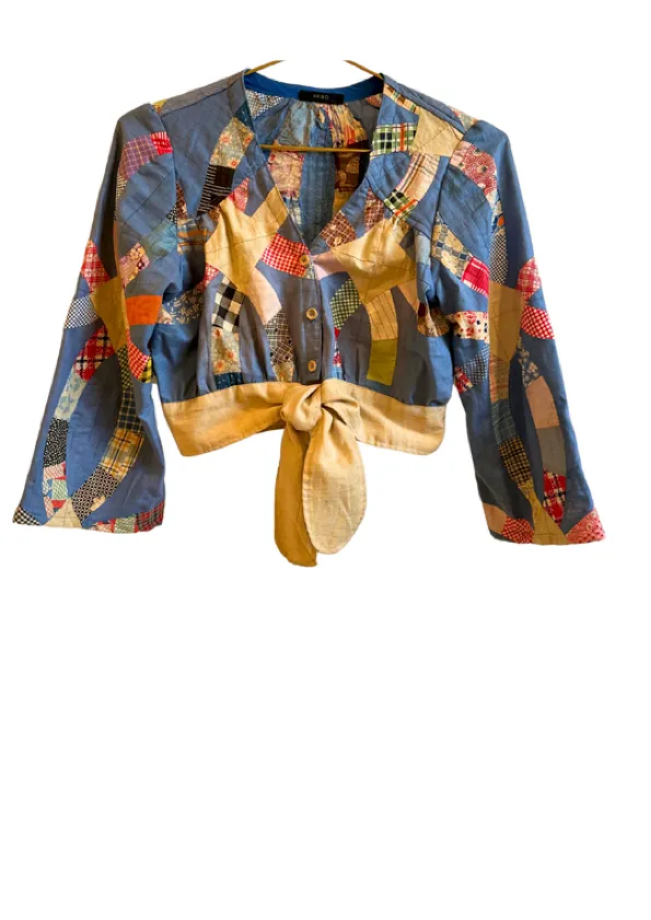 Patchwork High Waist Blouse Top sold by Vanessa Mooney