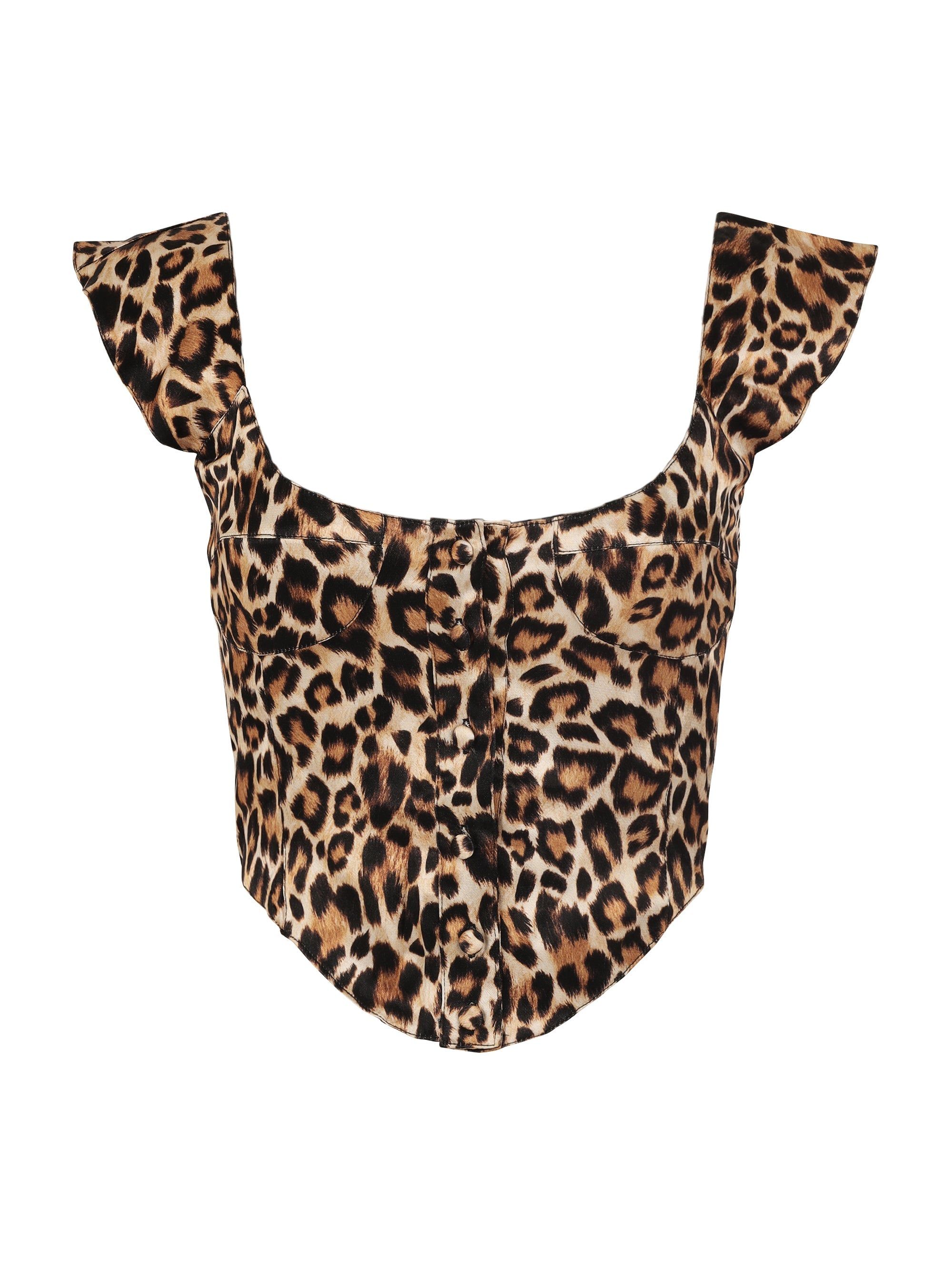 SAMPLE: The Heather Top - Cheetah Print sold by Vanessa Mooney product image thumbnail 2