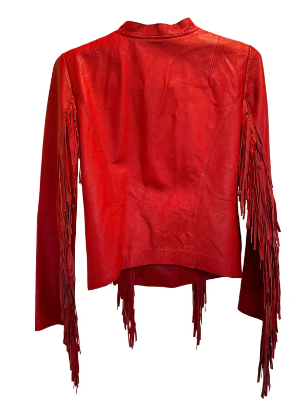 Leather Fringe Jacket sold by Vanessa Mooney product image thumbnail 2