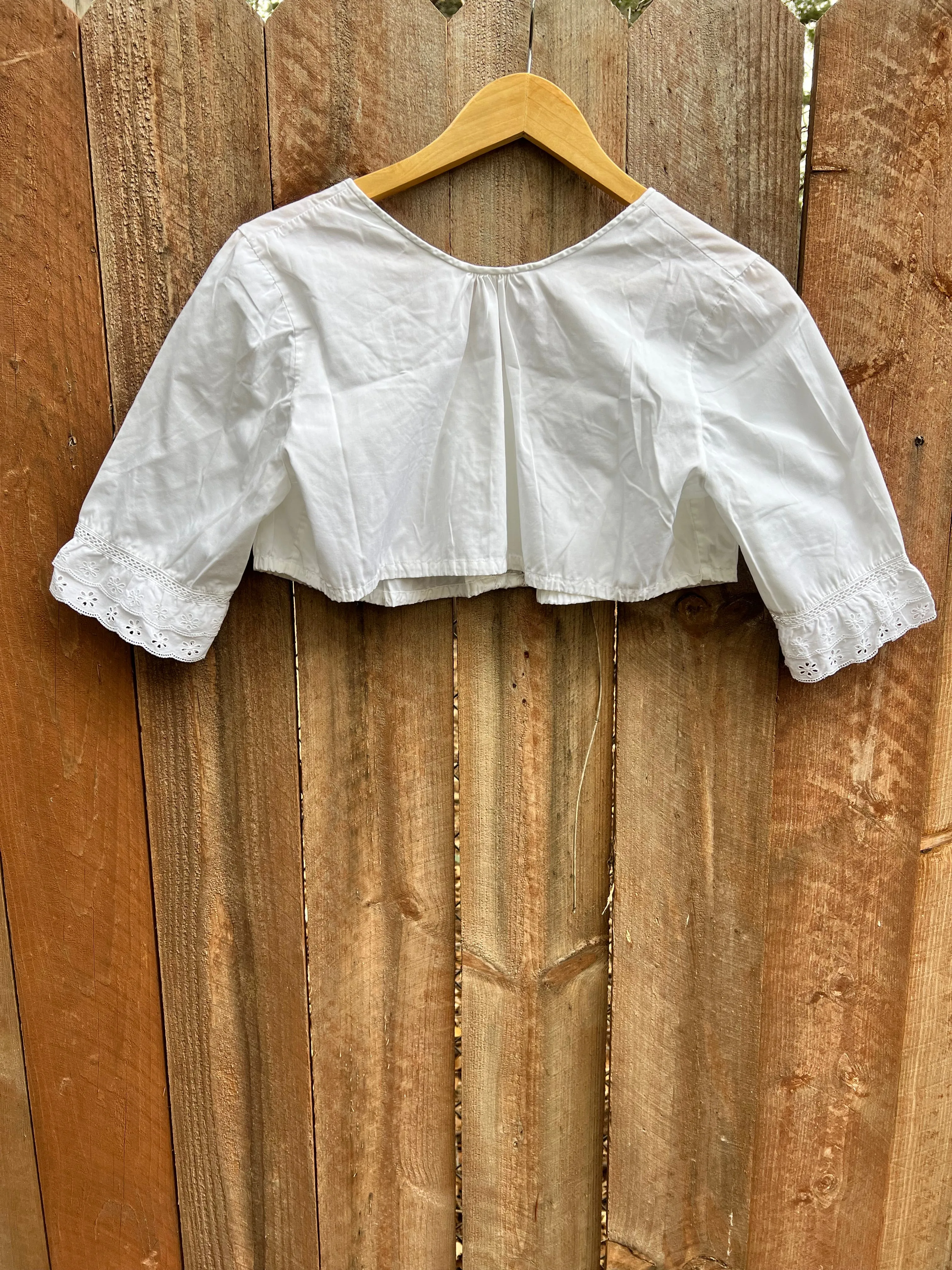 VINTAGE: Cotton & Lace Crop Top sold by Vanessa Mooney product image thumbnail 4