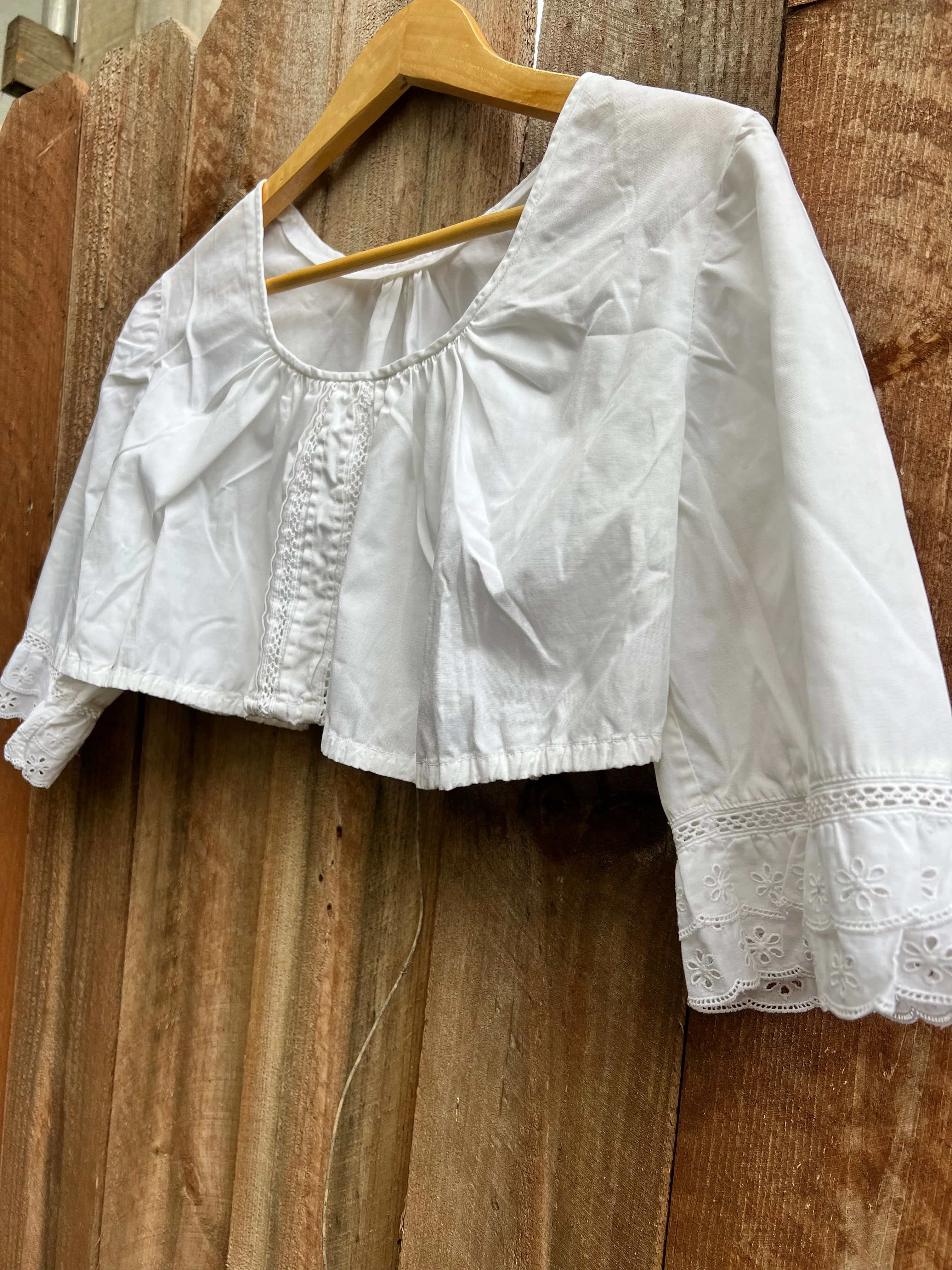 VINTAGE: Cotton & Lace Crop Top sold by Vanessa Mooney product image thumbnail 2