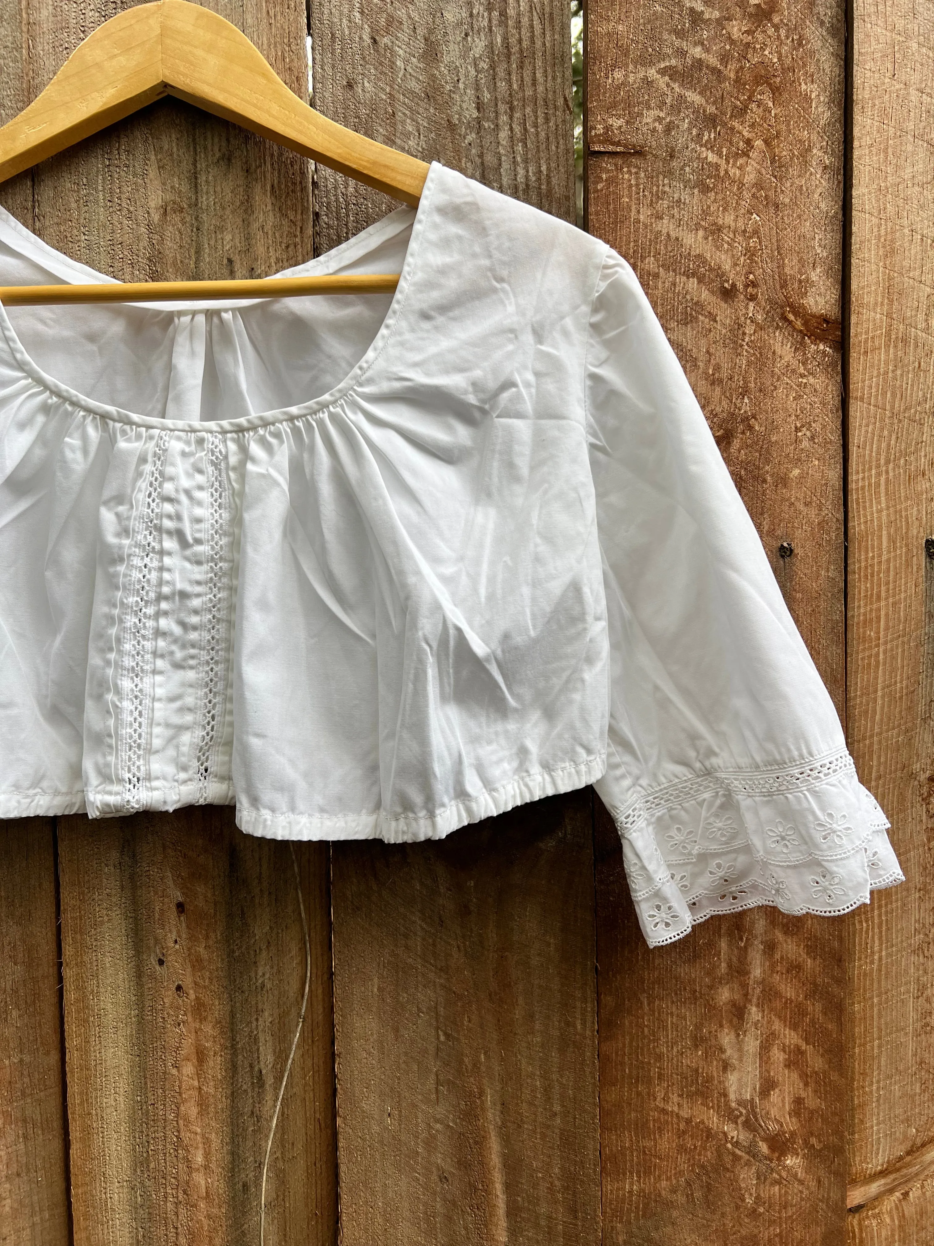 VINTAGE: Cotton & Lace Crop Top sold by Vanessa Mooney product image thumbnail 3