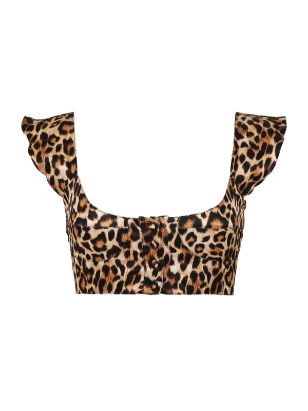 The Elisabeth Crop Top - Cheetah Print sold by Vanessa Mooney