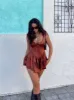 The Elisabeth Romper Dress - Chocolate Satin sold by Vanessa Mooney